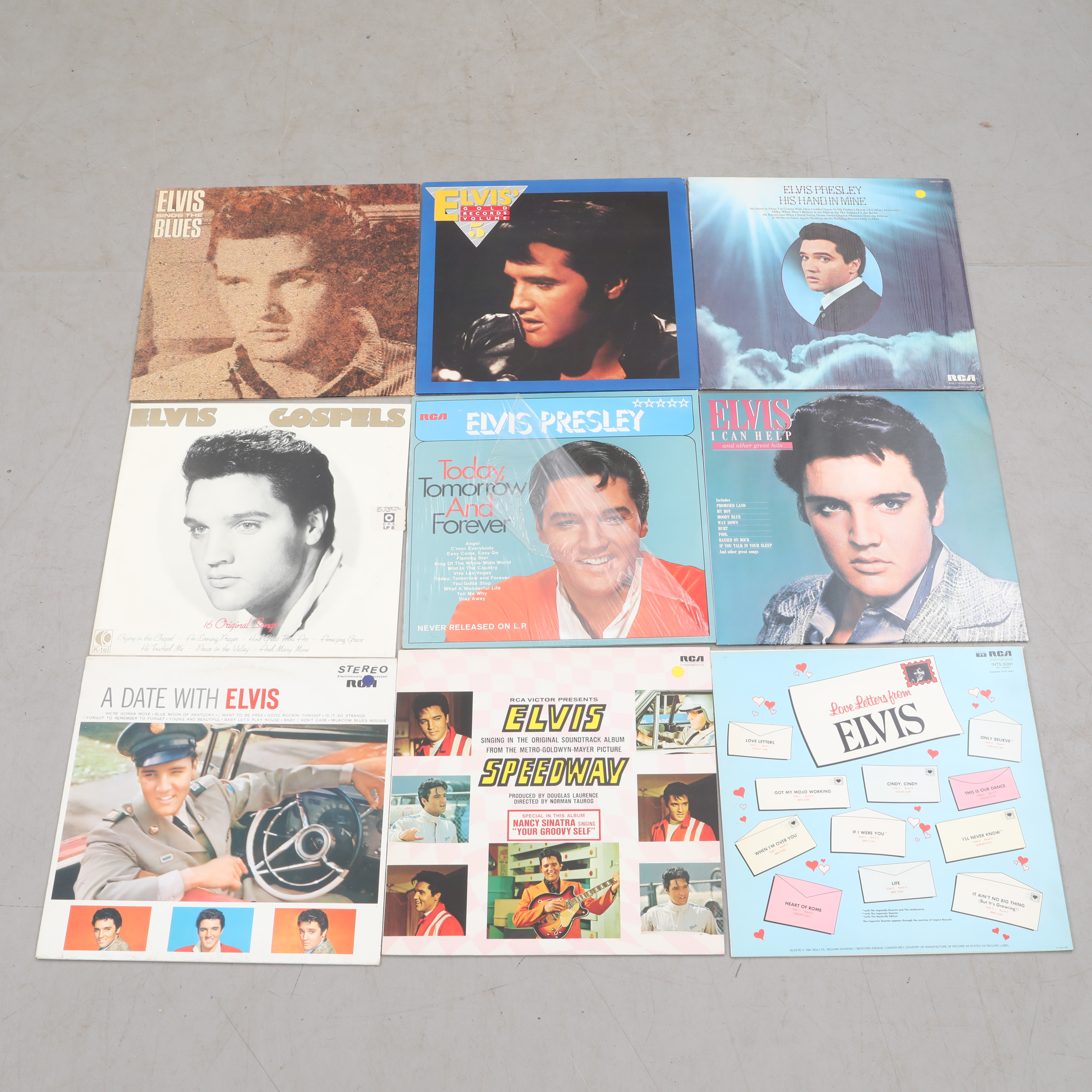 Lp-skivor, 9 stycken.