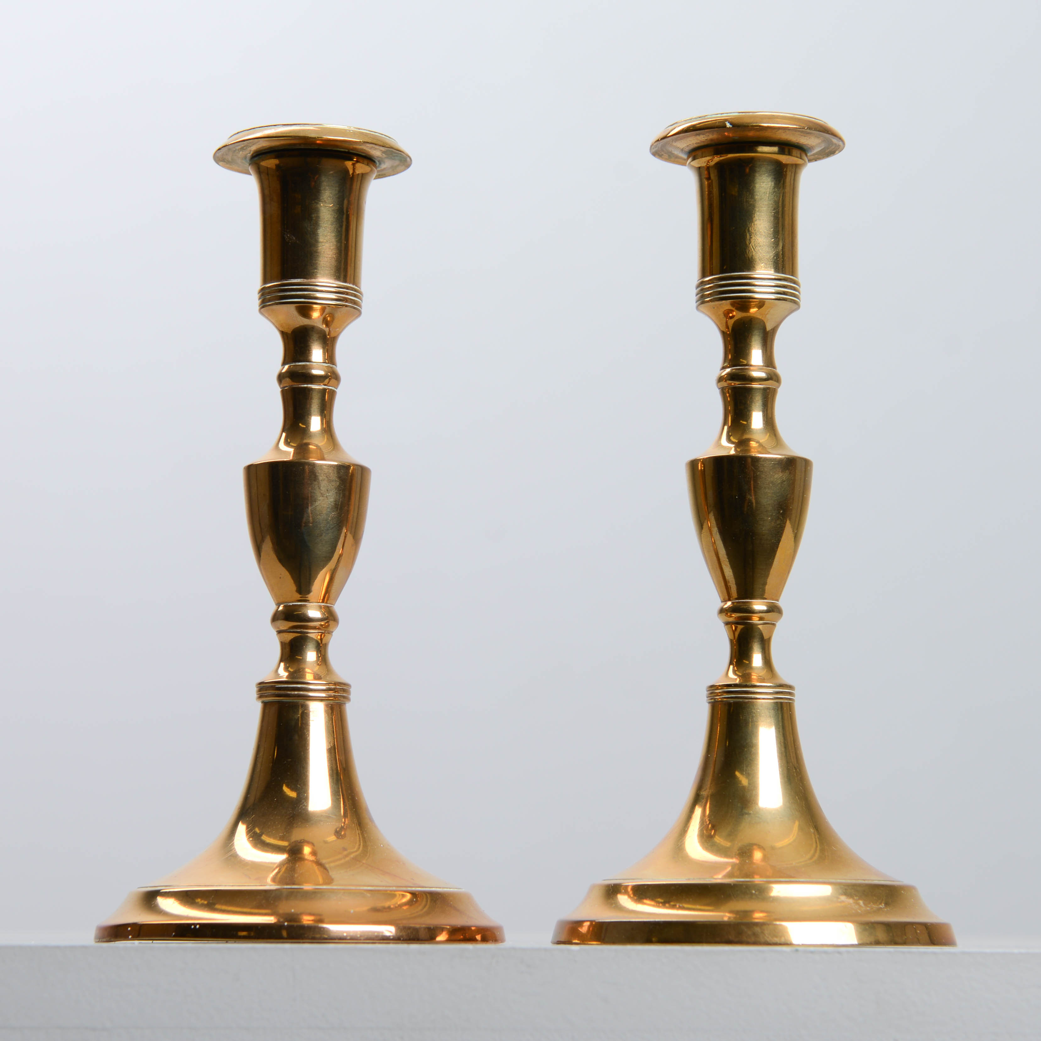 SKULTUNA, ljusstakar, ett par, modell 38, Skultuna Bruk, 1800-tal.