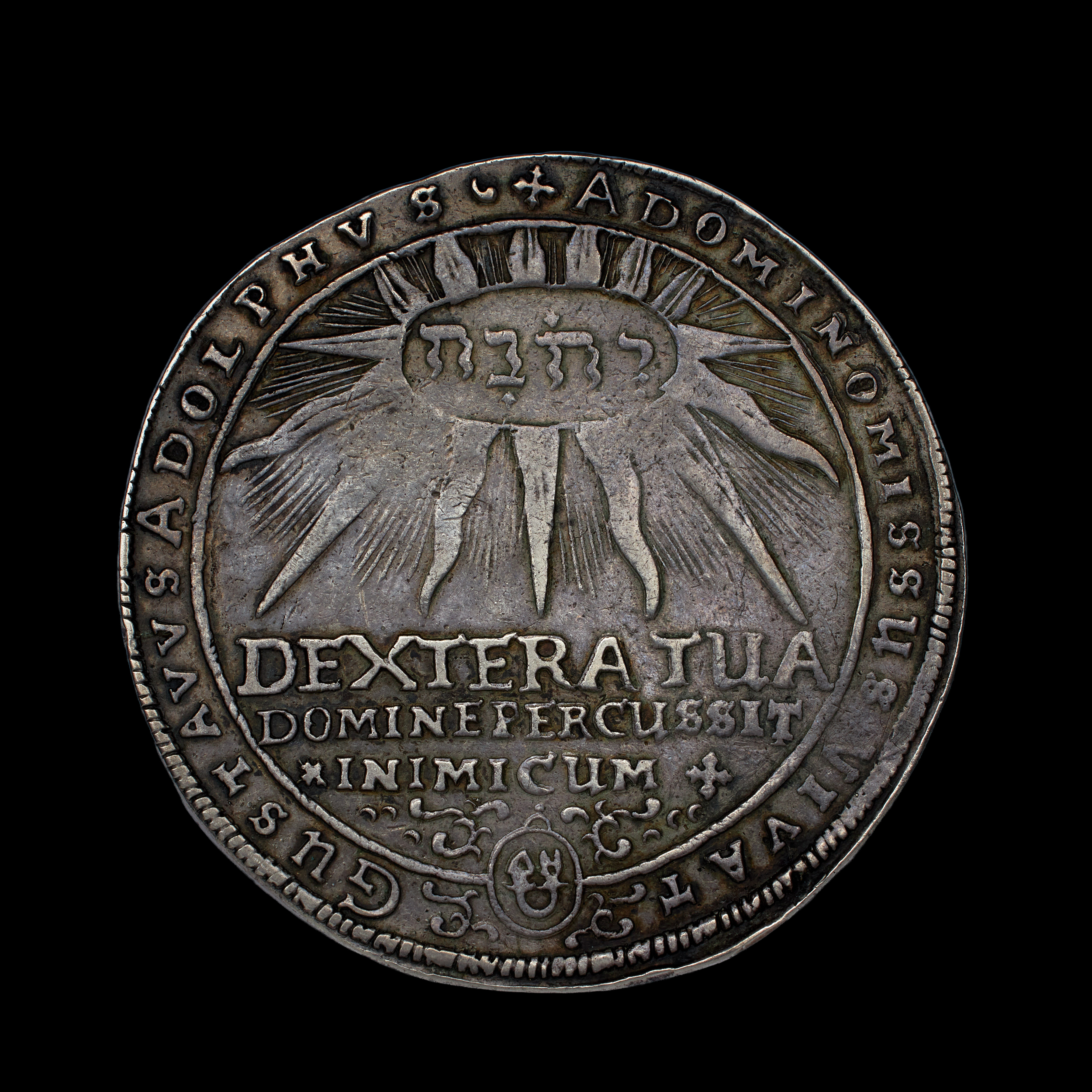 SILVERMYNT, Erfurt. Taler, 1631. Gustav II Adolf.