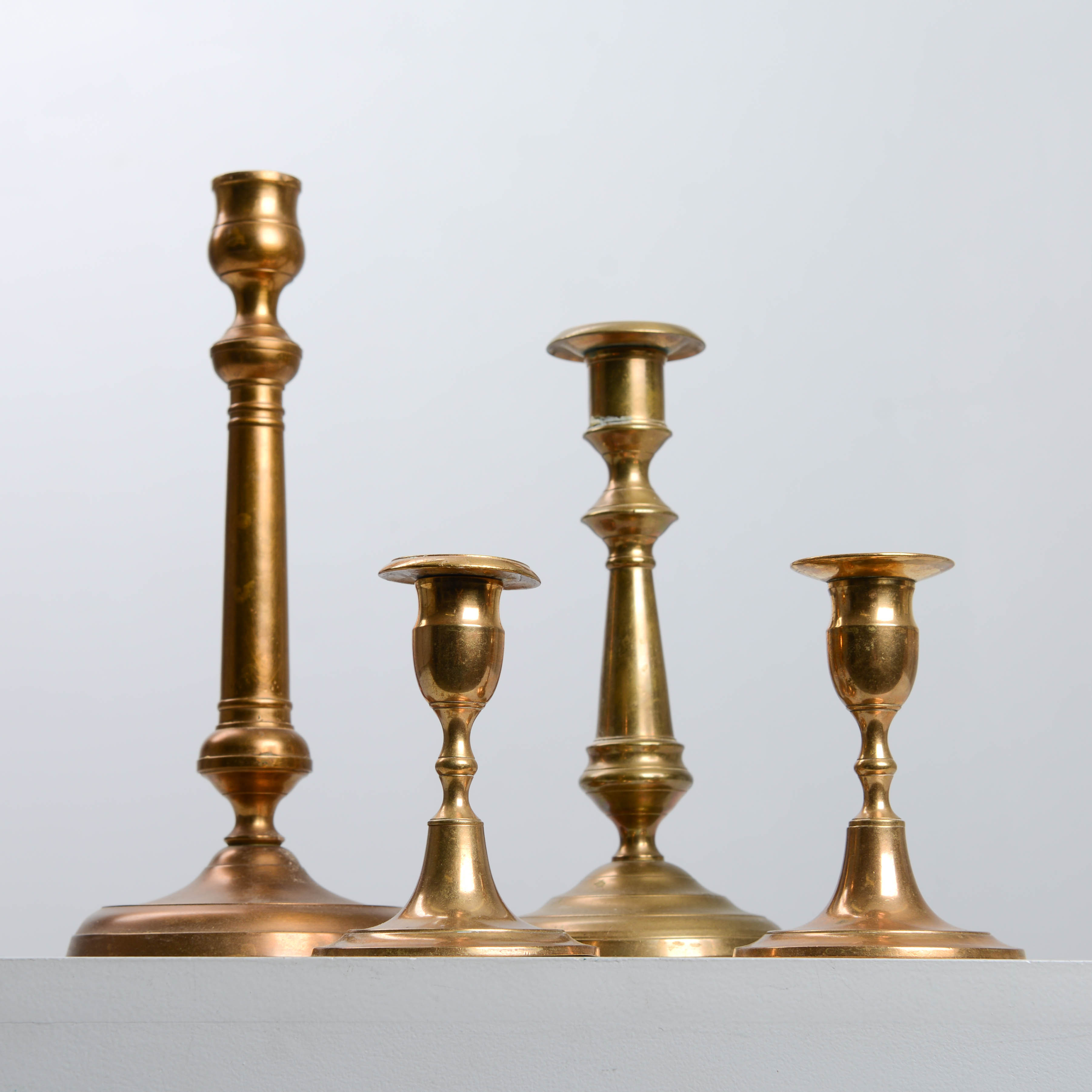 SKULTUNA, ljusstakar, 4 st, Skultuna Bruk, 1800-tal.