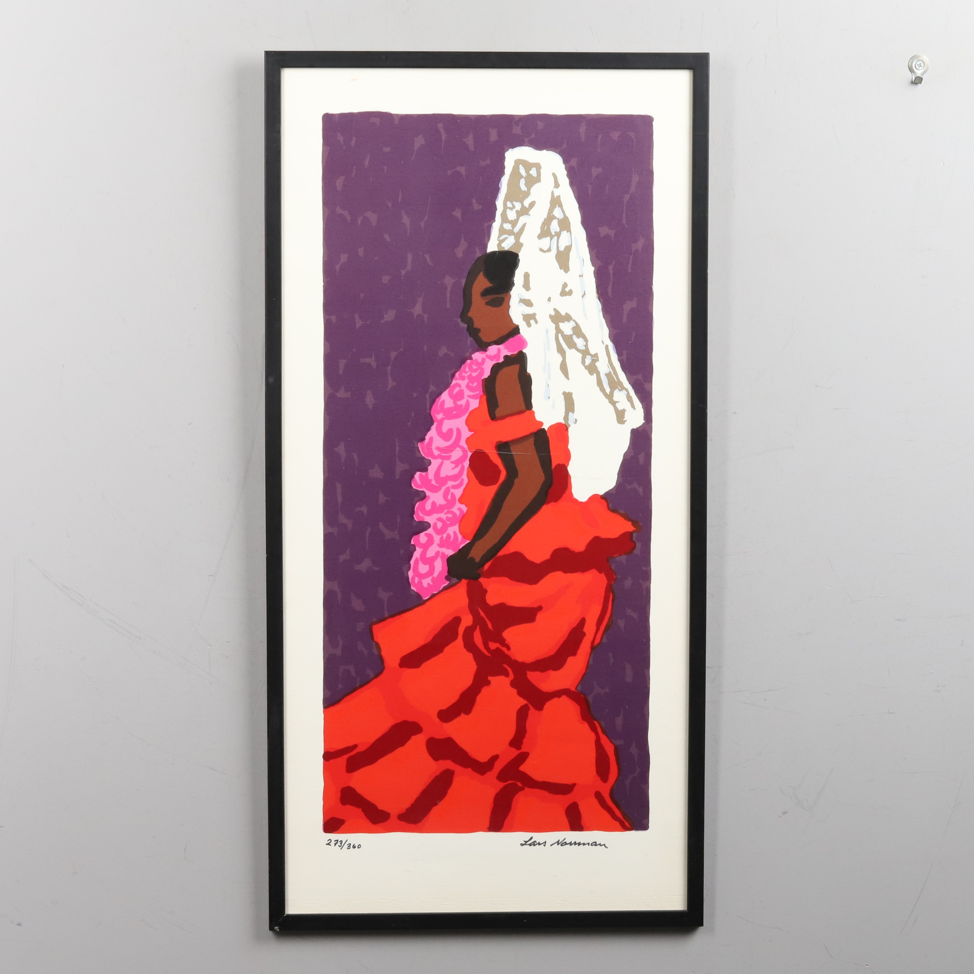 LARS NORMAN. Litografi, "Flamenco" numrerad och signerad.