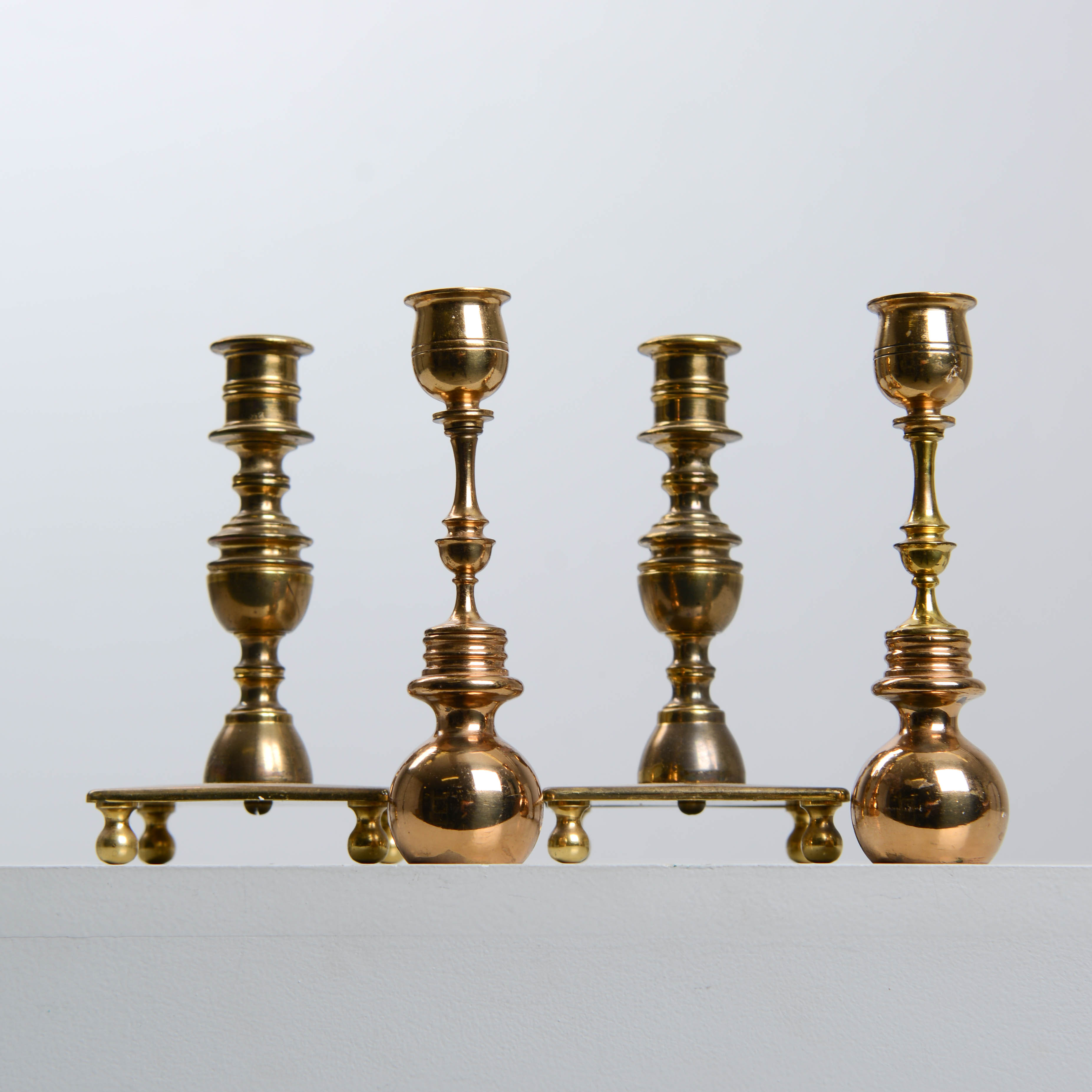 LJUSSTAKAR, 4 st, mässing.