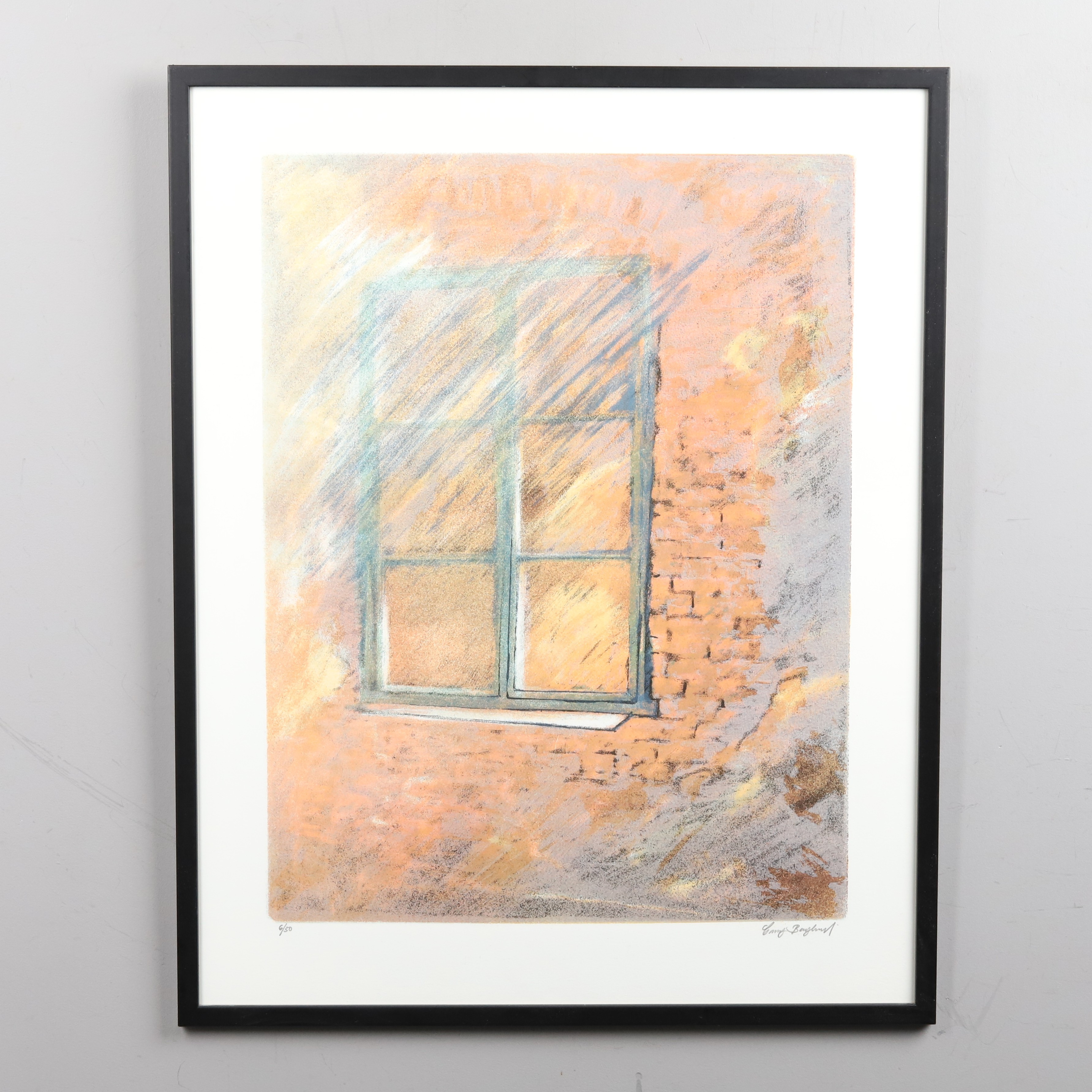 CONNY BERGLUND. FÄRGSERIGRAFI. "Fönstret", signerad och numrerad 6/50.