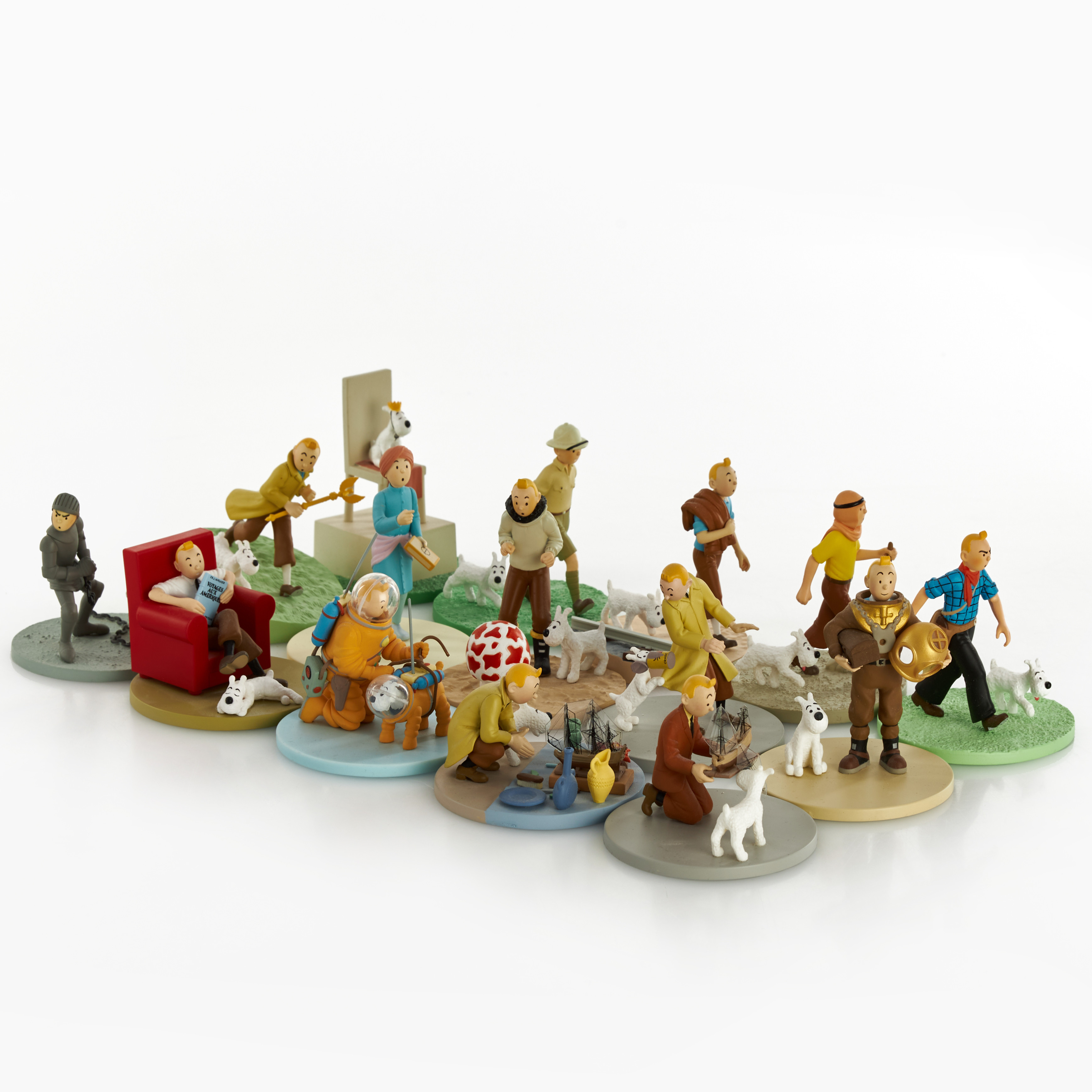 TINTIN. Samlarfigurer, 15 st, Hergè / Moulinsart.