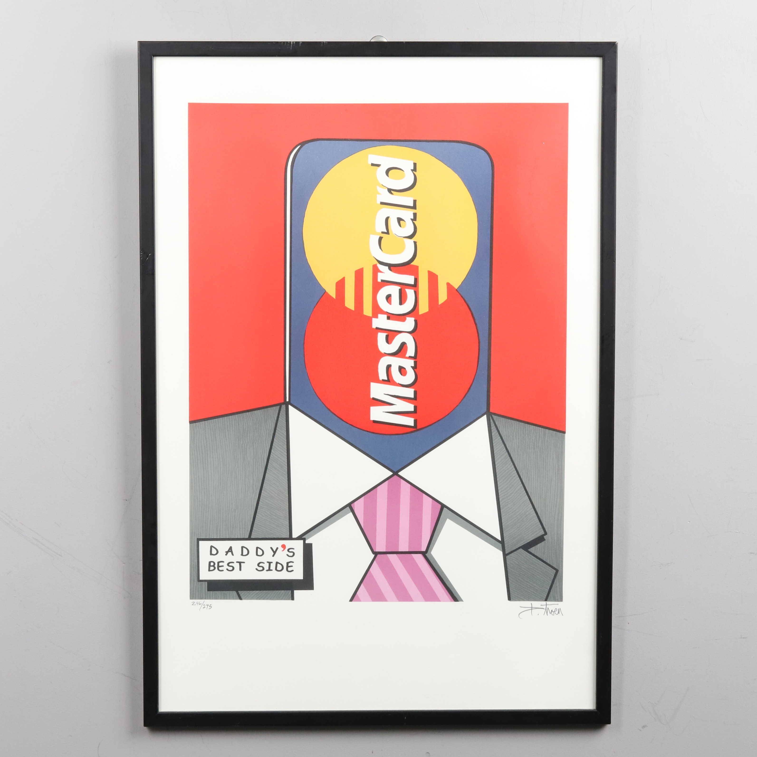 PETTER THOEN. LITOGRAFI, "DADDY´S BEST SIDE", signerad och numrerad 246/275.