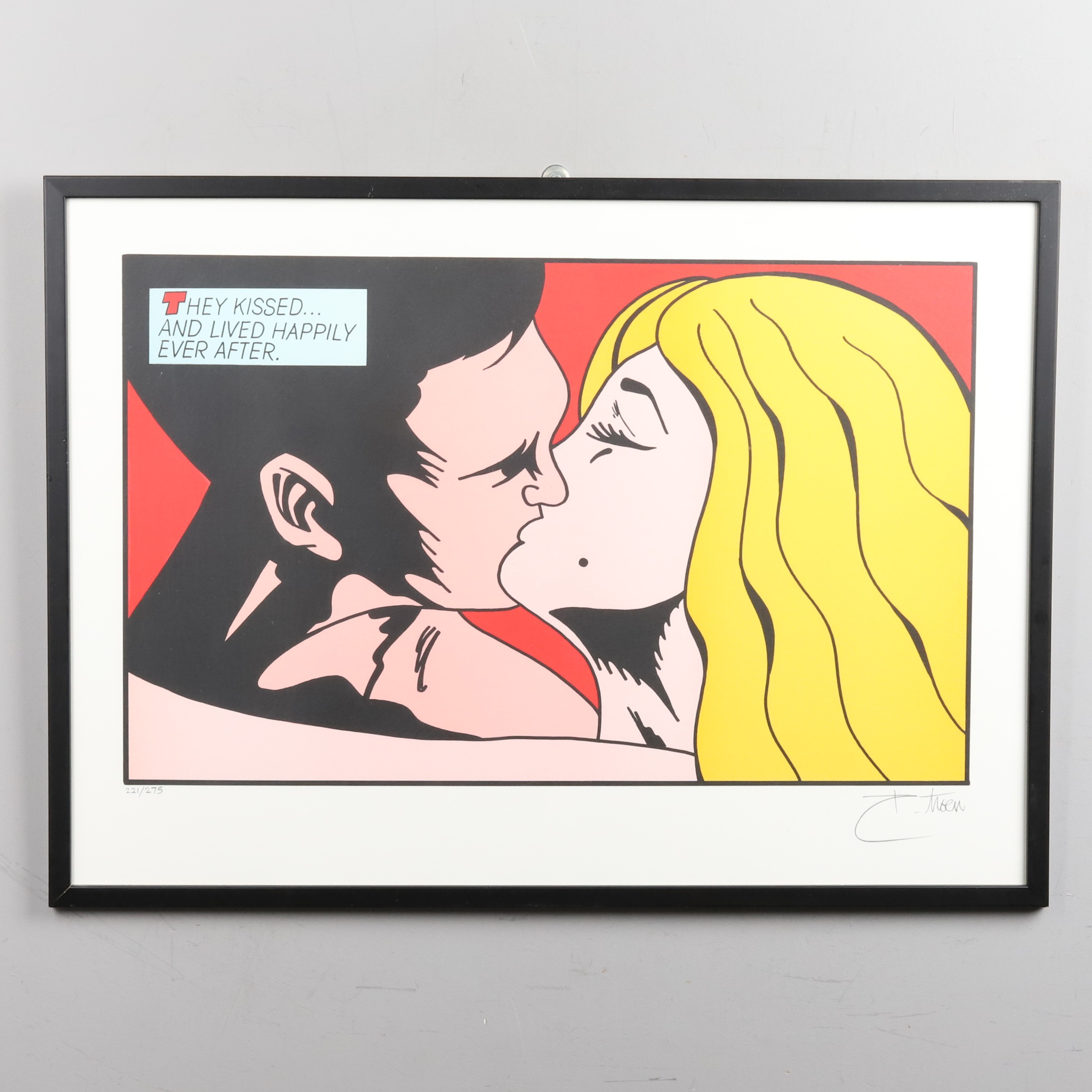 PETTER THOEN. LITOGRAFI, "They kissed and lived happily ever after", signerad och numrerad 221/275.