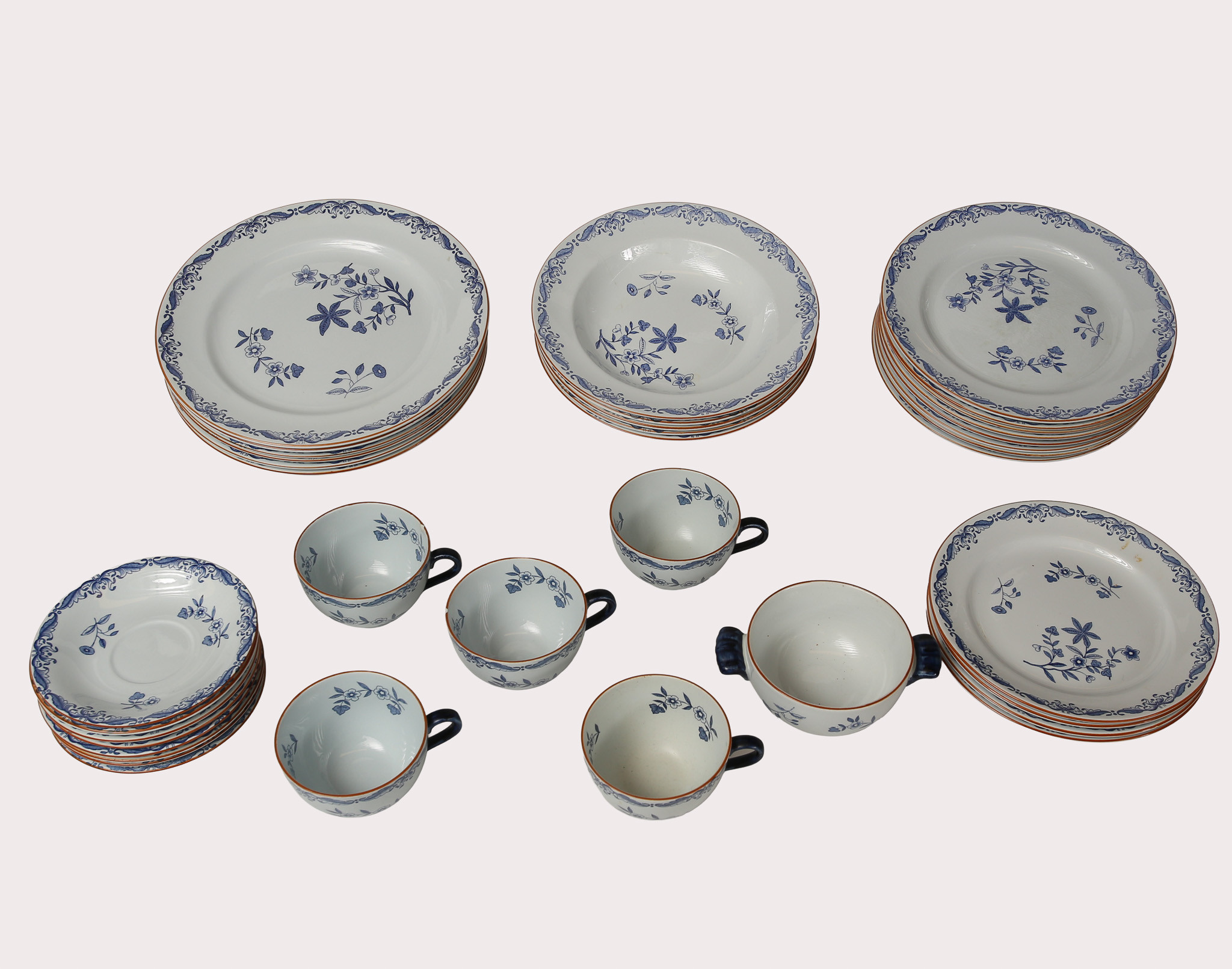SERVISDELAR, porslin, "Ostindia", Rörstrand, 37 delar.