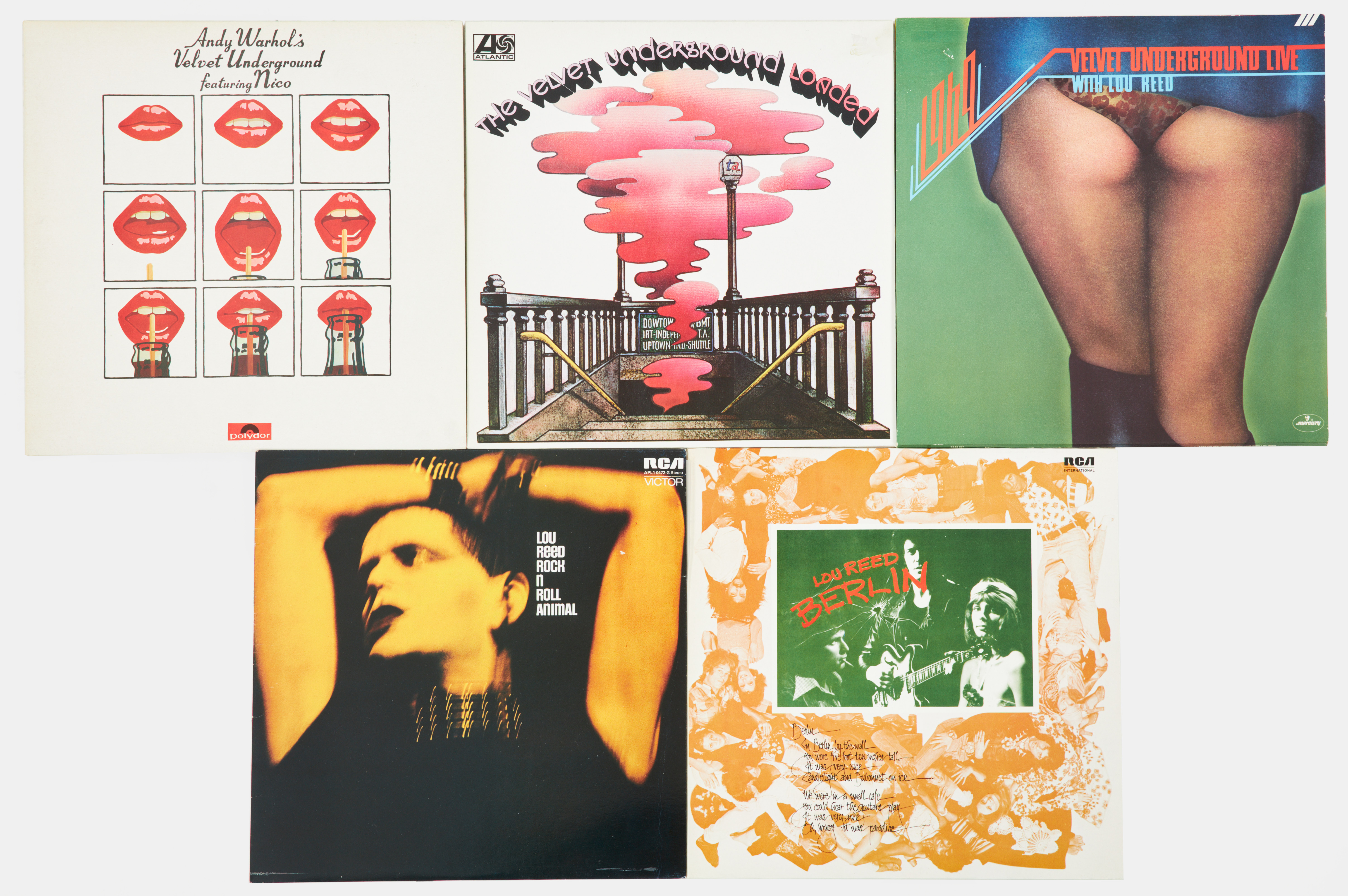 VINYLSKIVOR, 5 st., Velvet Undersground, Lou Reed.