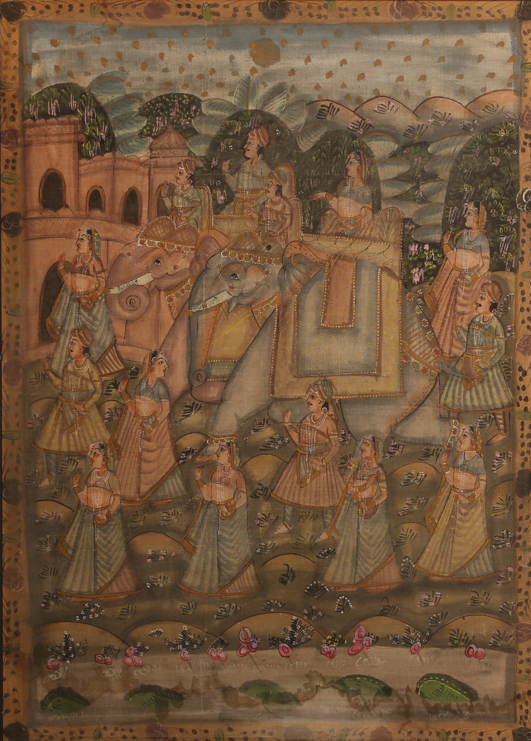 OKÄND KONSTNÄR, orientalisk målning på siden.