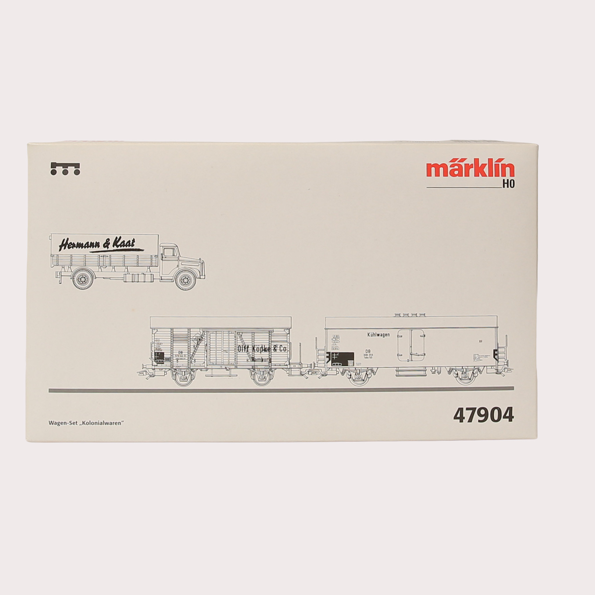 MÄRKLIN H0, godsvagnar, Wagen-Set "Kolonialwaren" 47904.