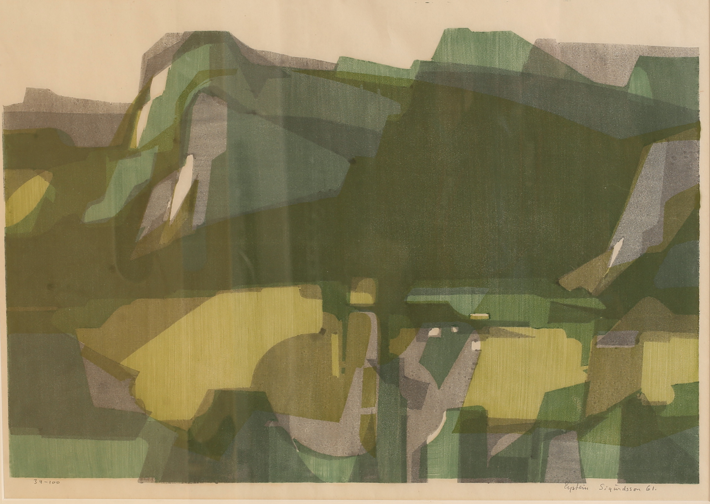 EYSTEIN SIGURDSSON. Färglitografi, signerad, 34/100.