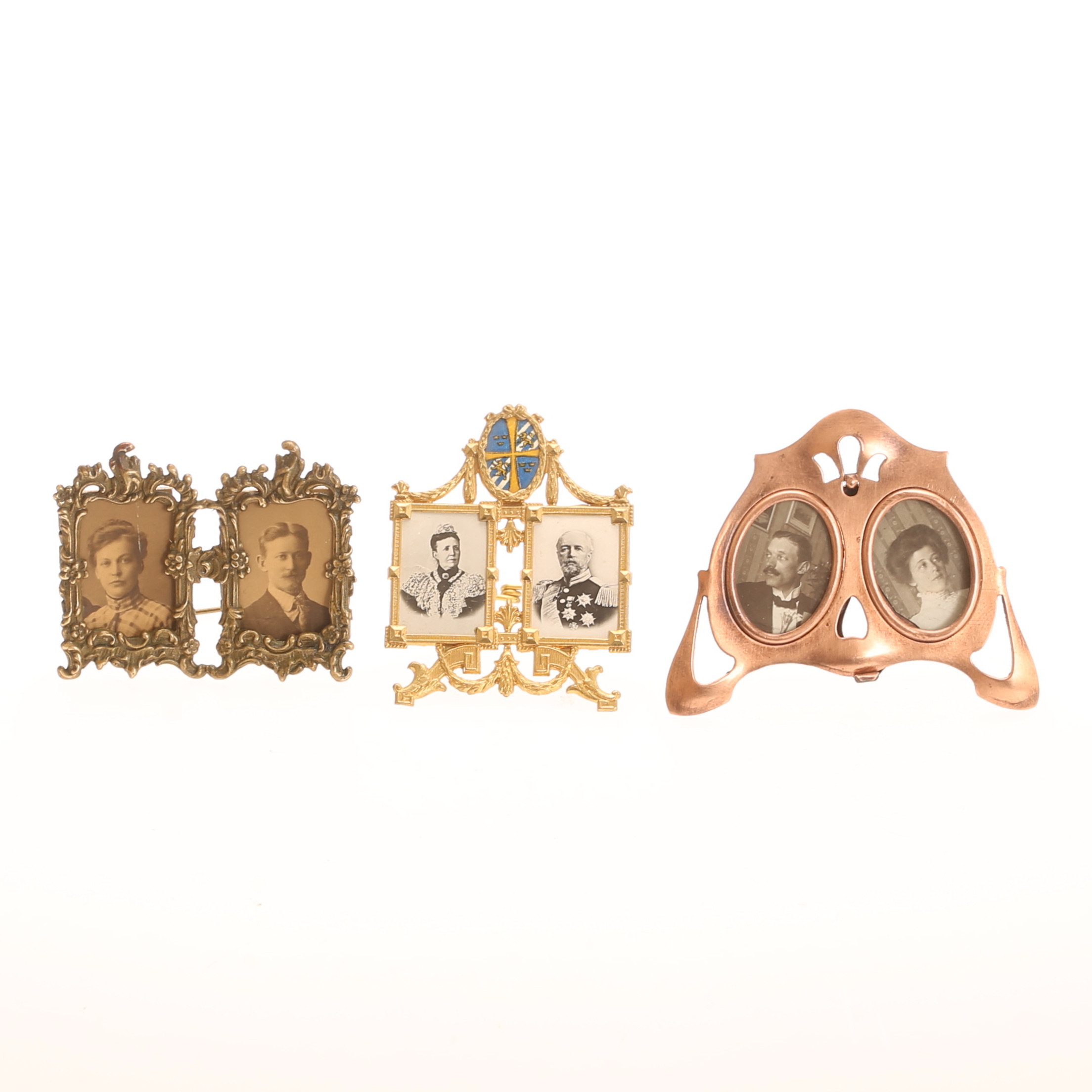 FOTORAMAR, miniatyrer, metall, 18/1900-tal.