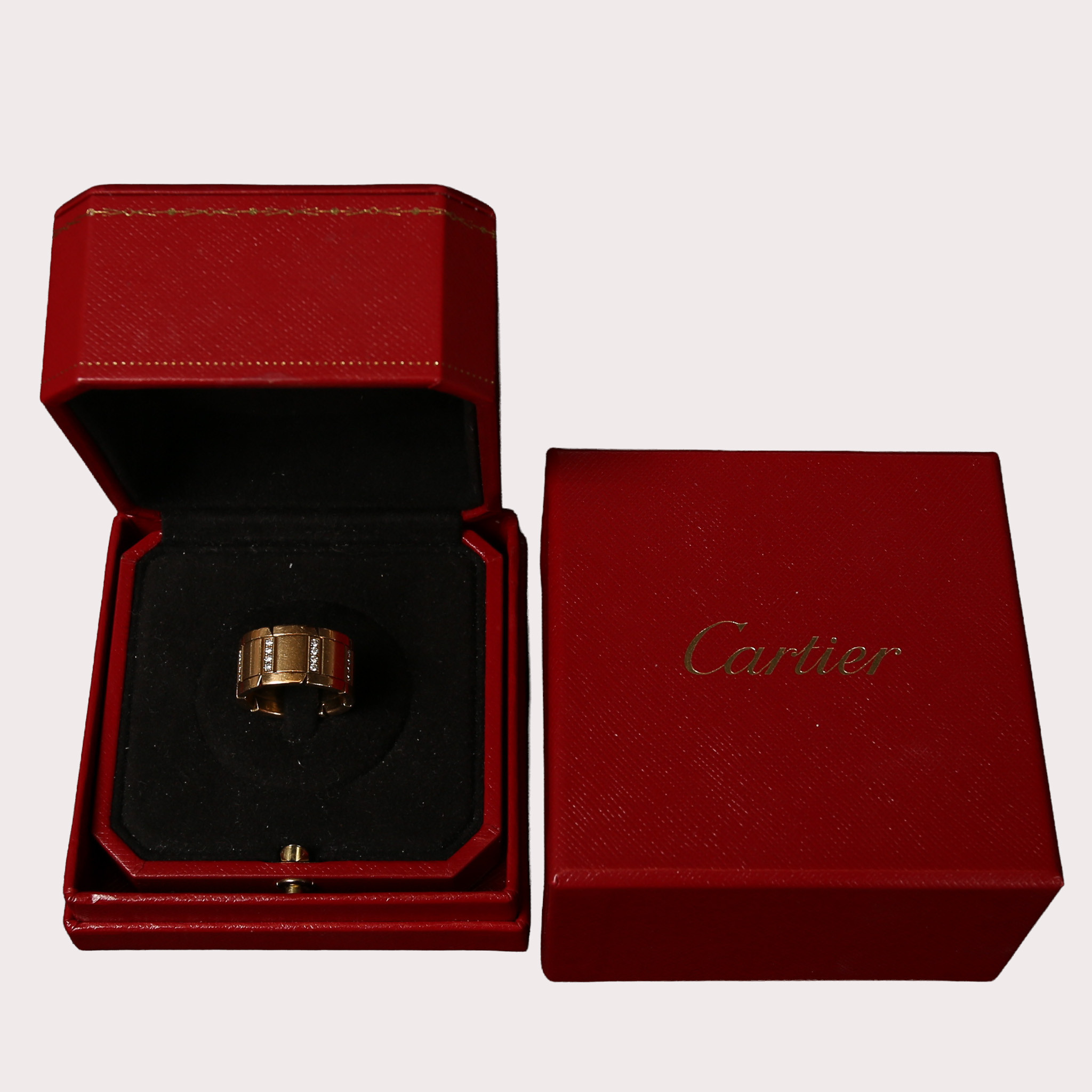 CARTIER, Ring 18k guld med 32 diamanter, originalbox och rengöringsset från Cartier.