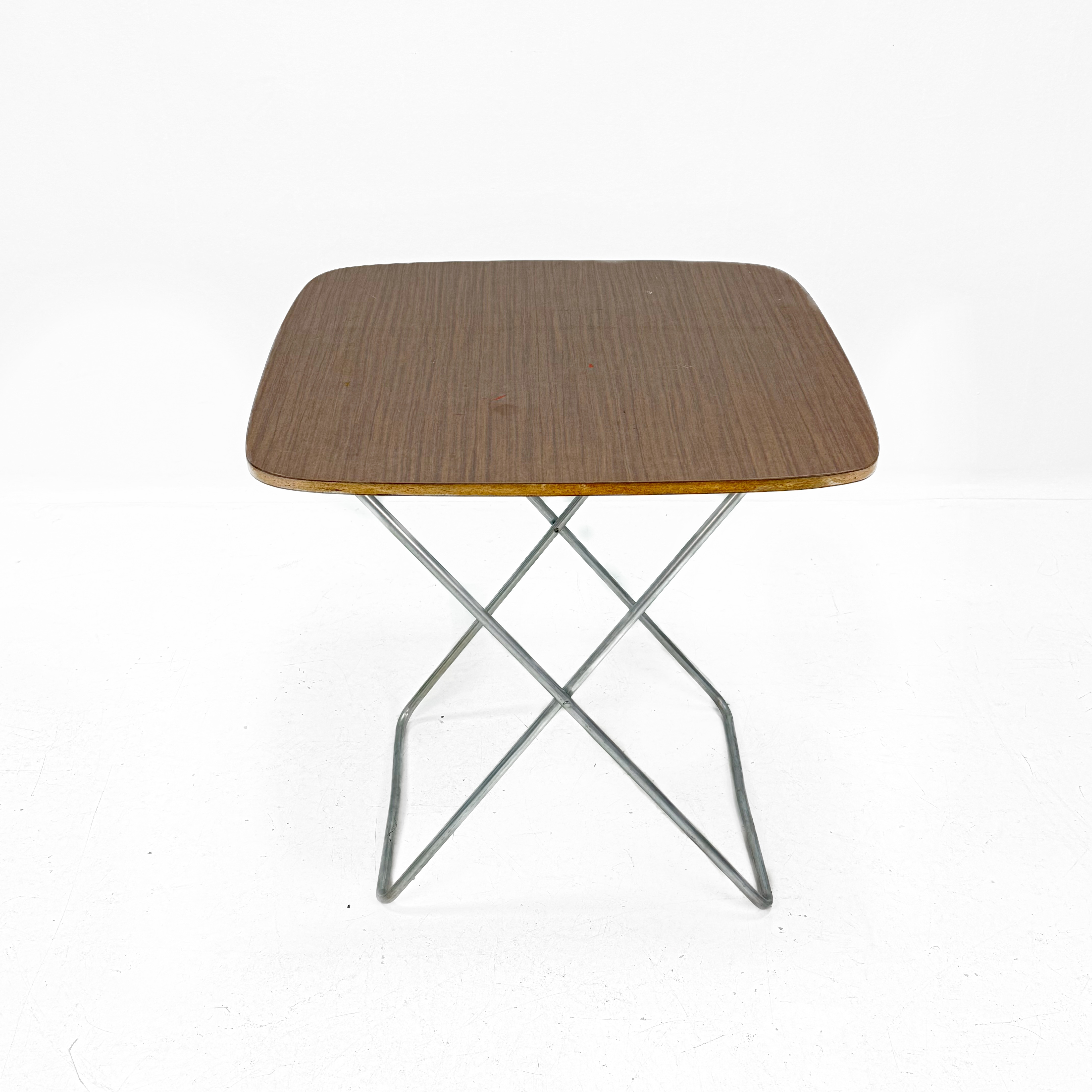 CAMPINGBORD/ FÄLLBORD, stålrör, laminatskiva, 1950/60 tal.