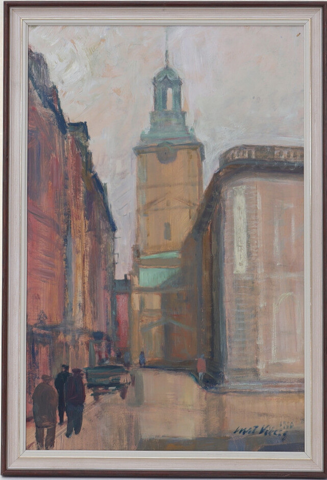 CURT VIBERG. olja på , Stockholmsmotiv, signerad och daterad 1960.