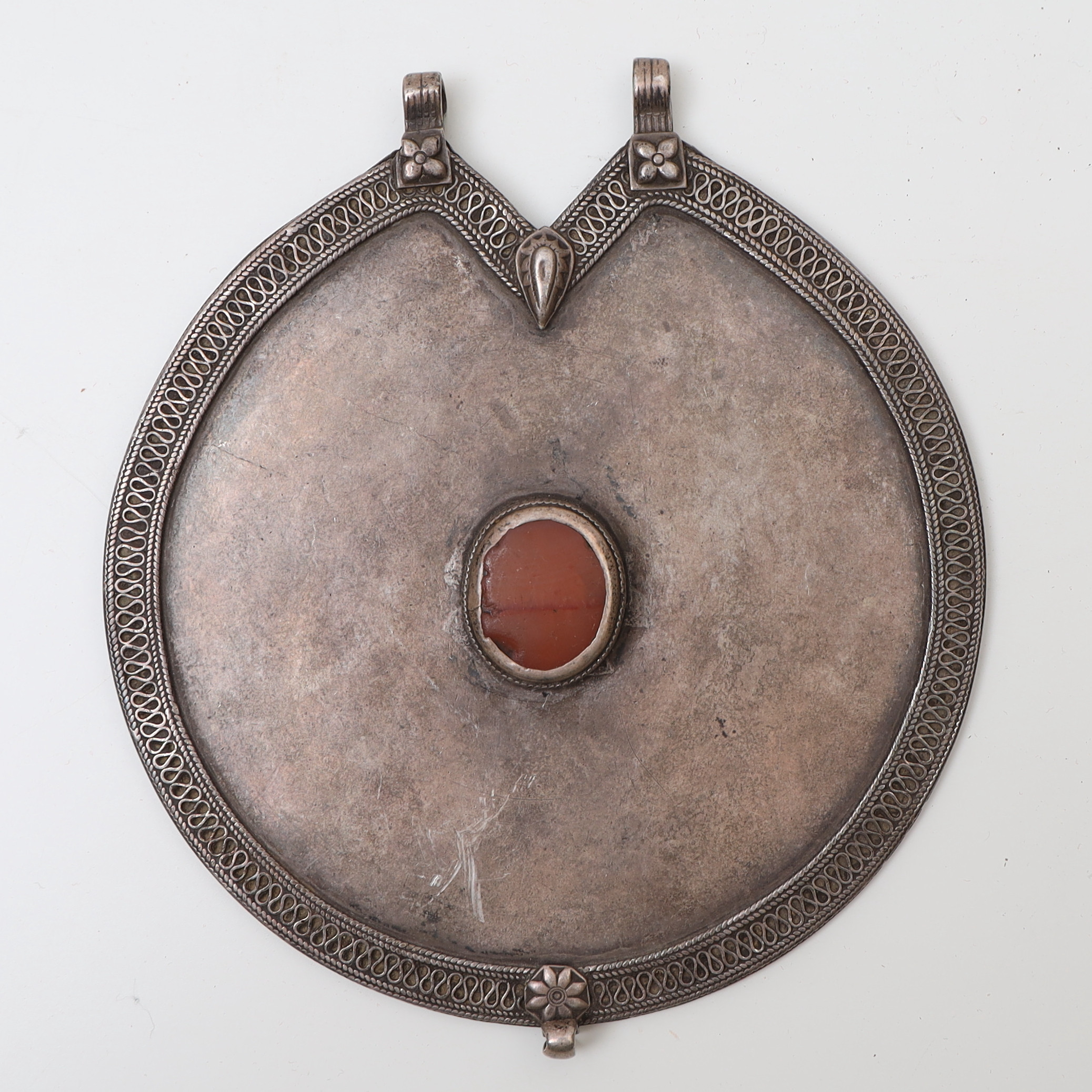 HÄNGE, silver, Turkmenistan 1800/1900-tal.