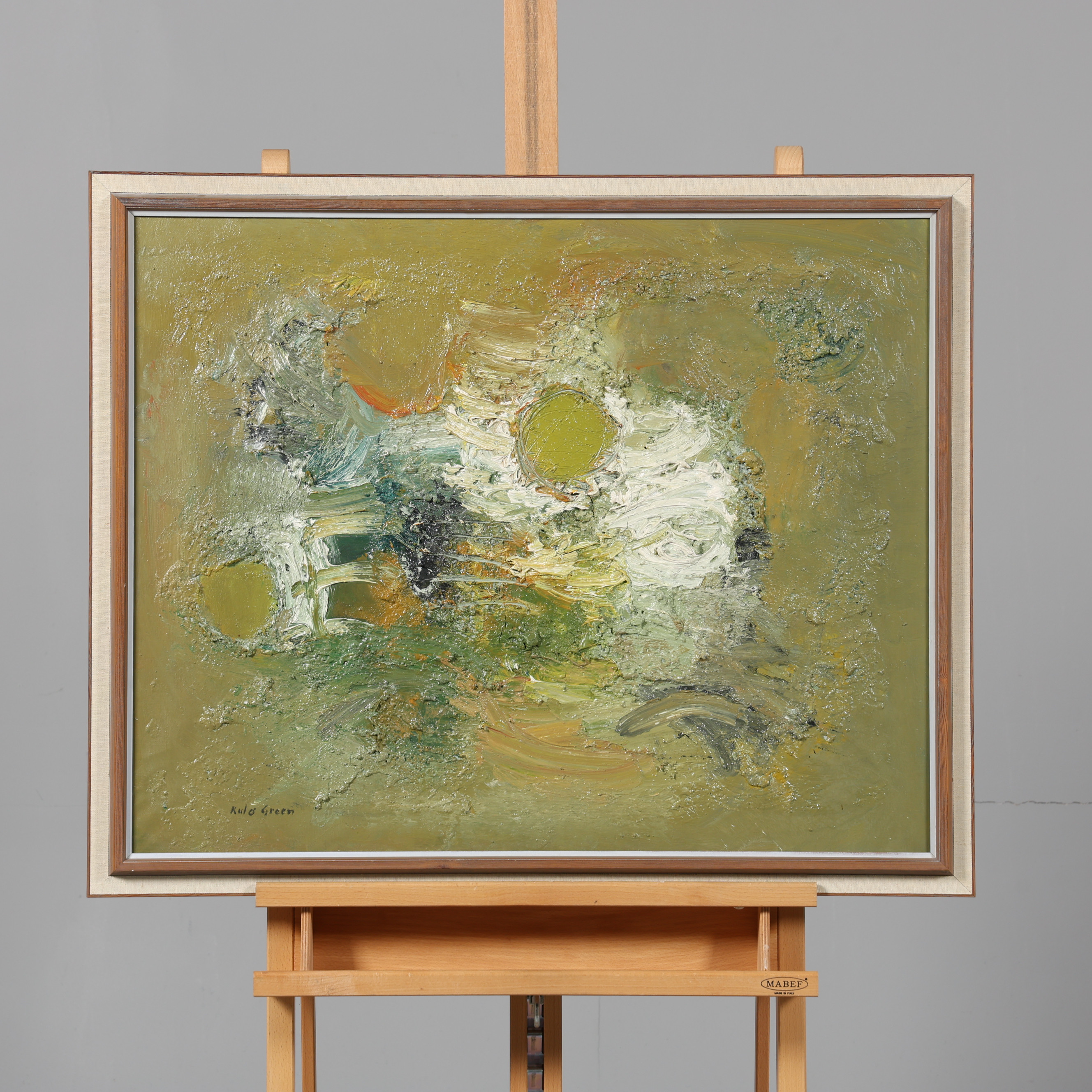 KULO GREEN. OLJA PÅ DUK, "Orosmoln", signerad.