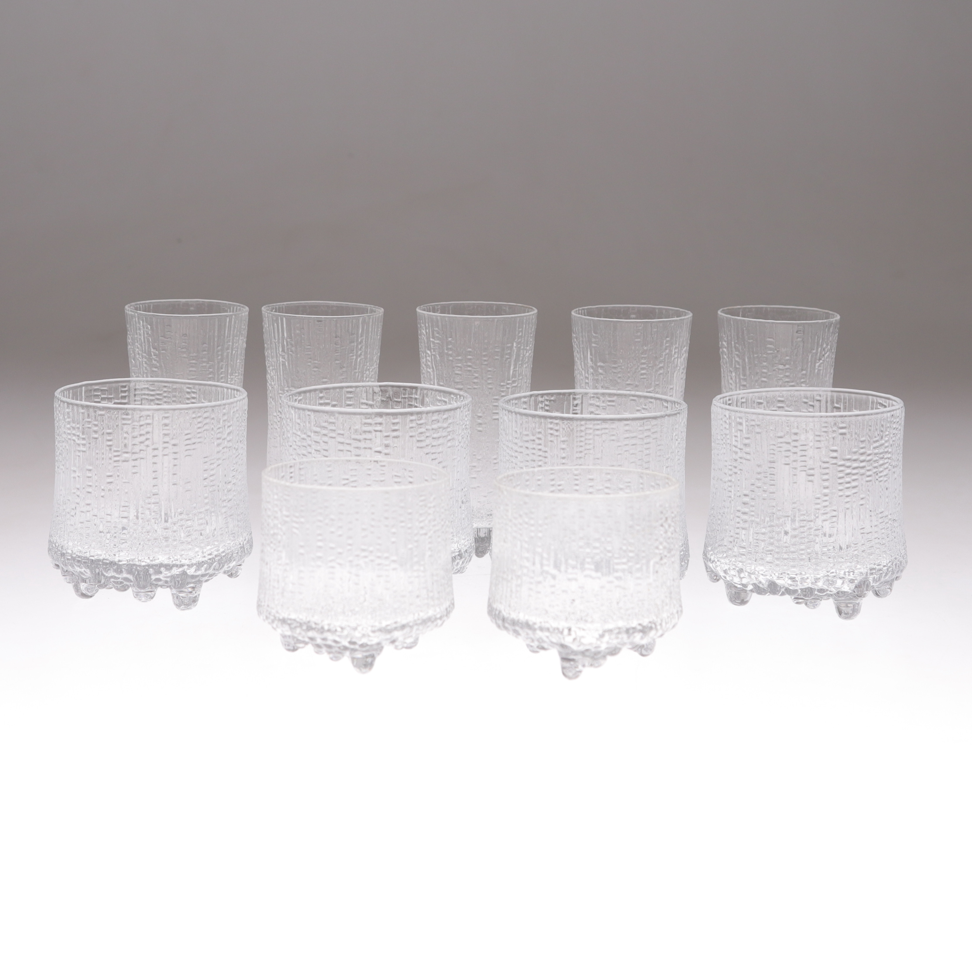 TAPIO WIRKKALA. glas, 11 st, "Ultima Thule", Iittala, Finland.