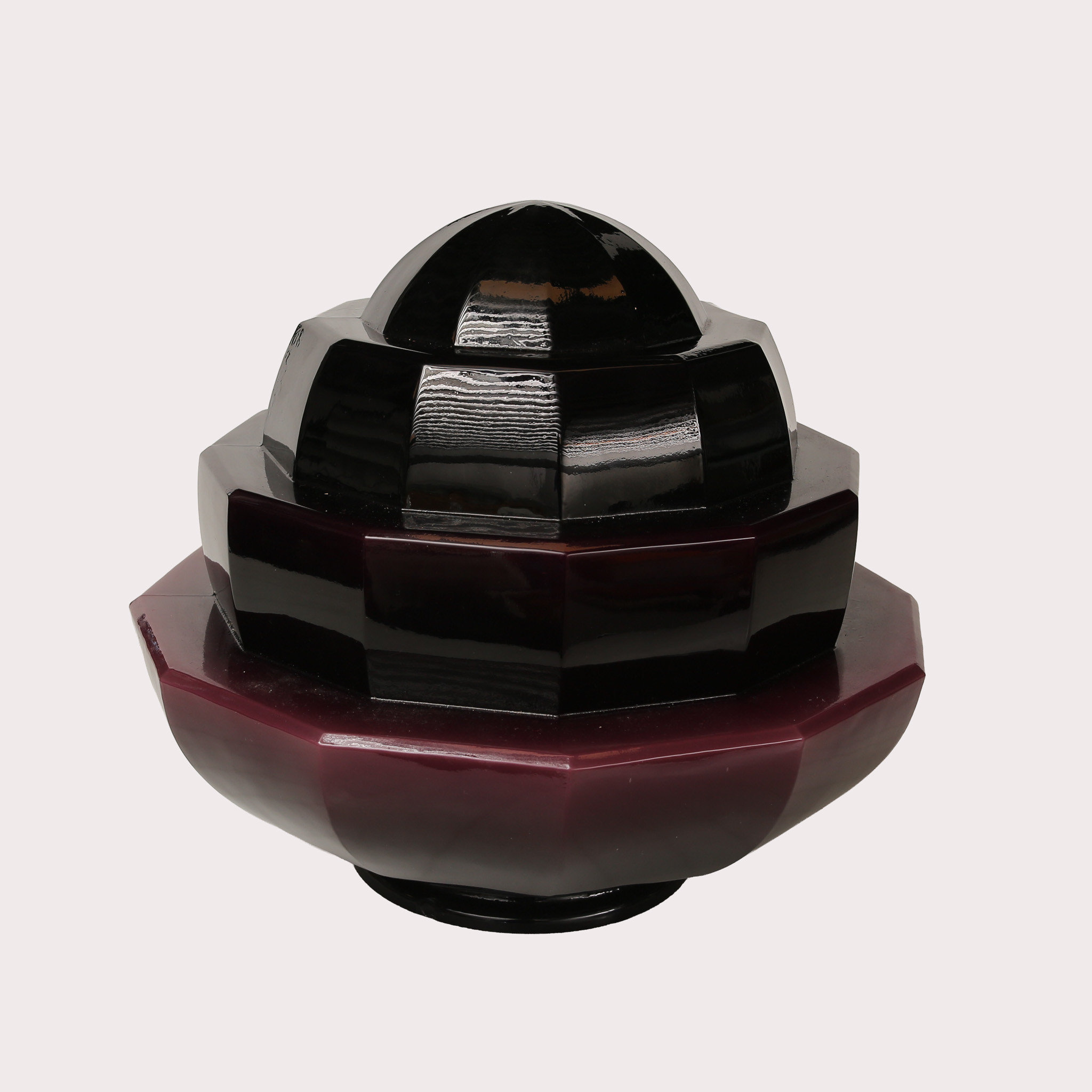 STOR LAMPKUPA, Lilafärgat opalinglas, Art Deco, 1930- tal.