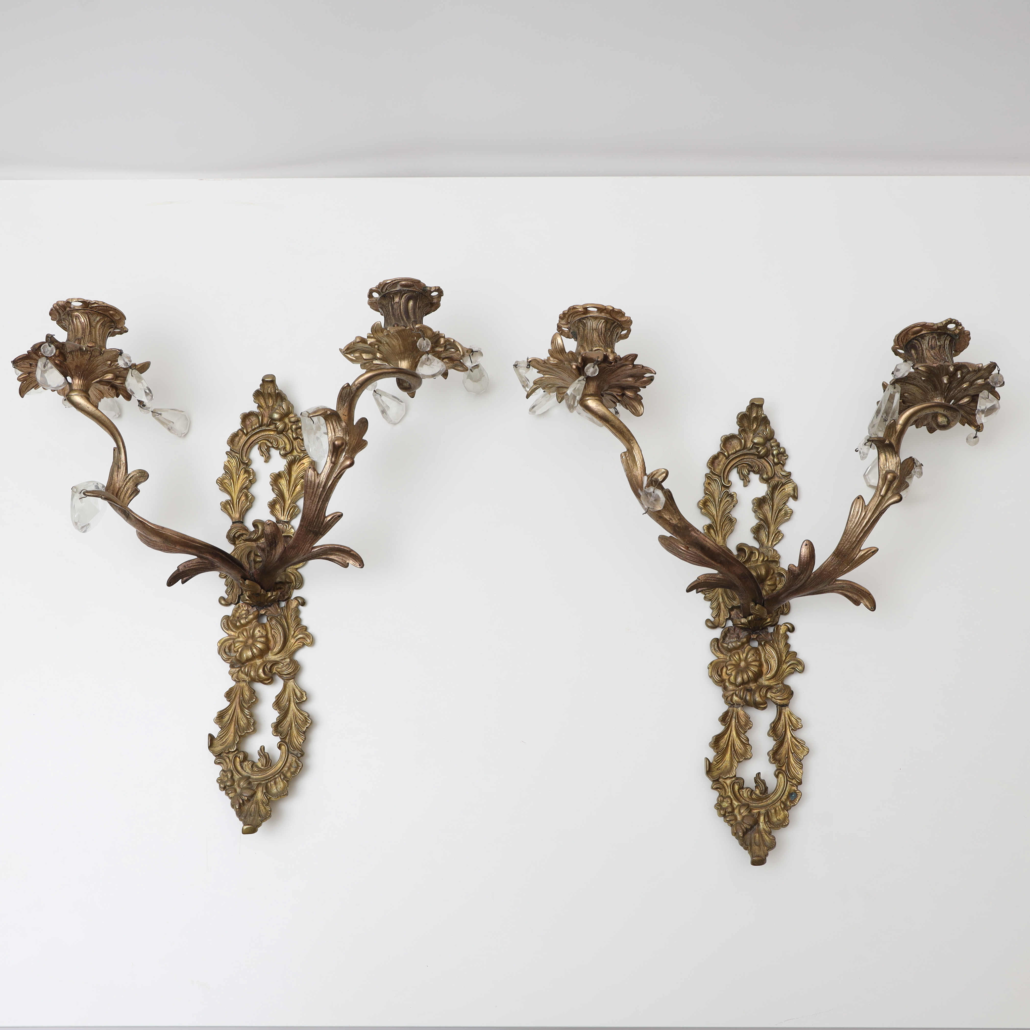 Väggappliquer, ett par, 1800-tal.