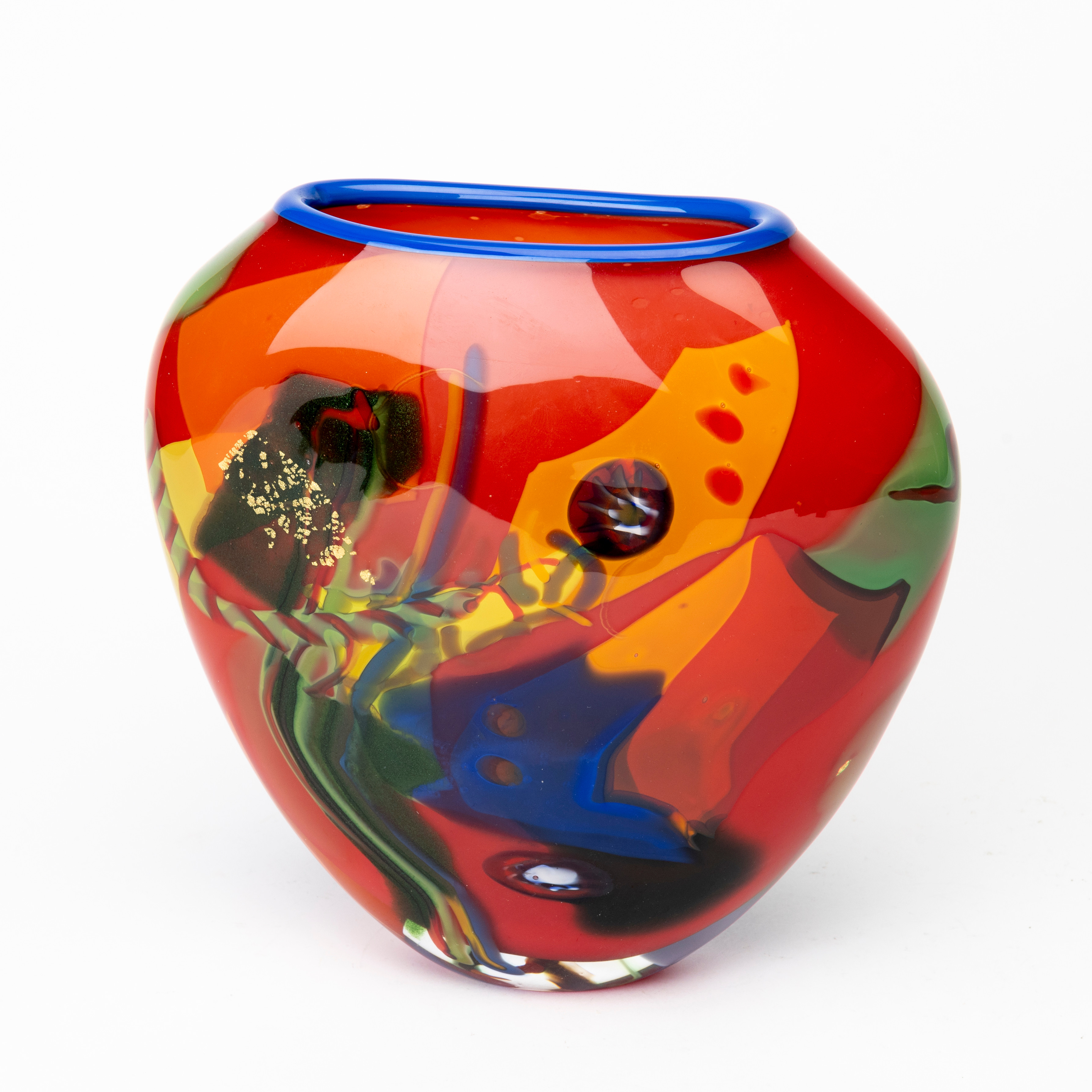 JAN-ERIK RITZMAN. Vas, glas, unik, signerad och daterad, Transjö, -97.