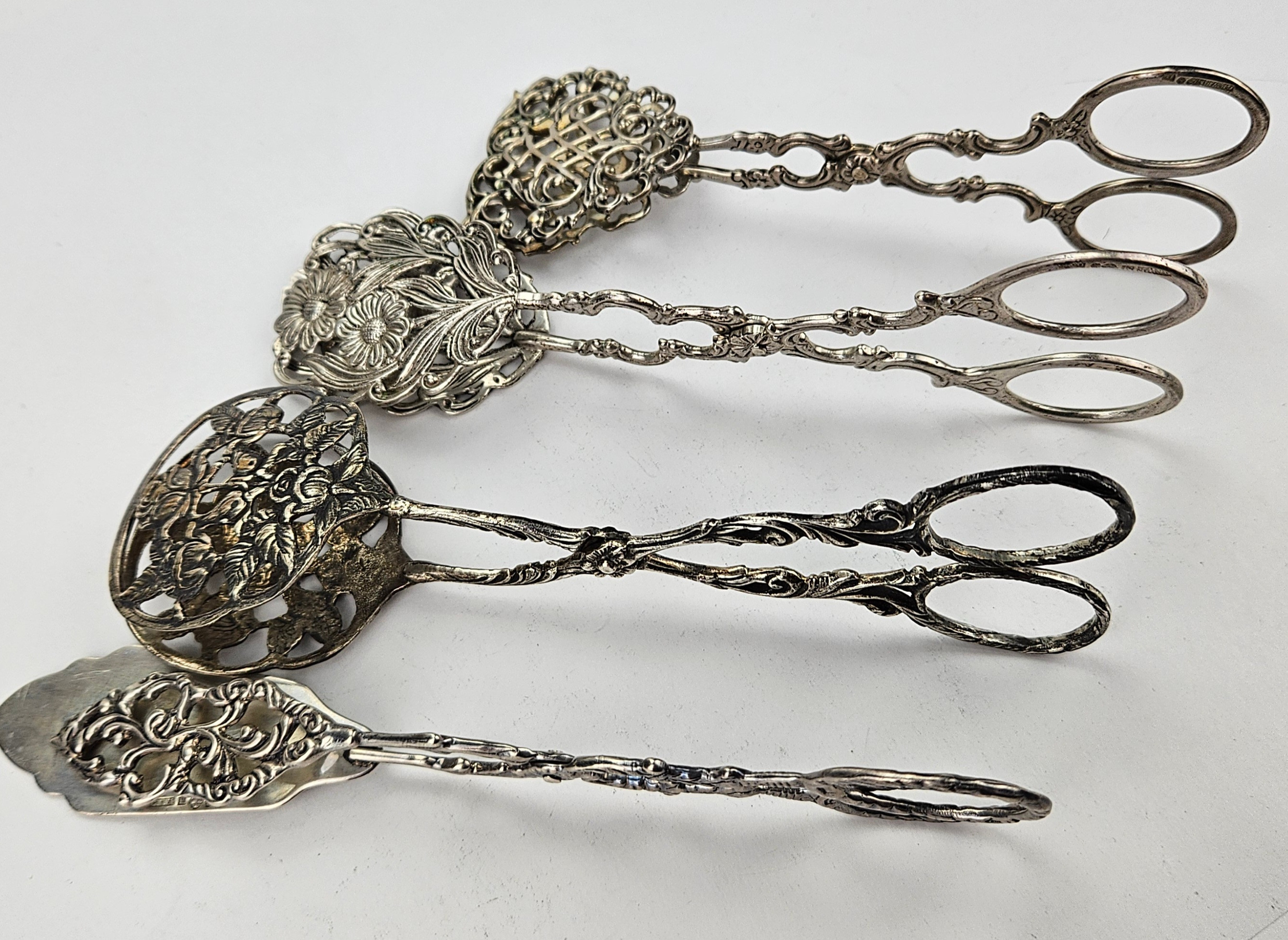 KAKTÄNGER, 4 st, silver, vikt ca. 185 gram.