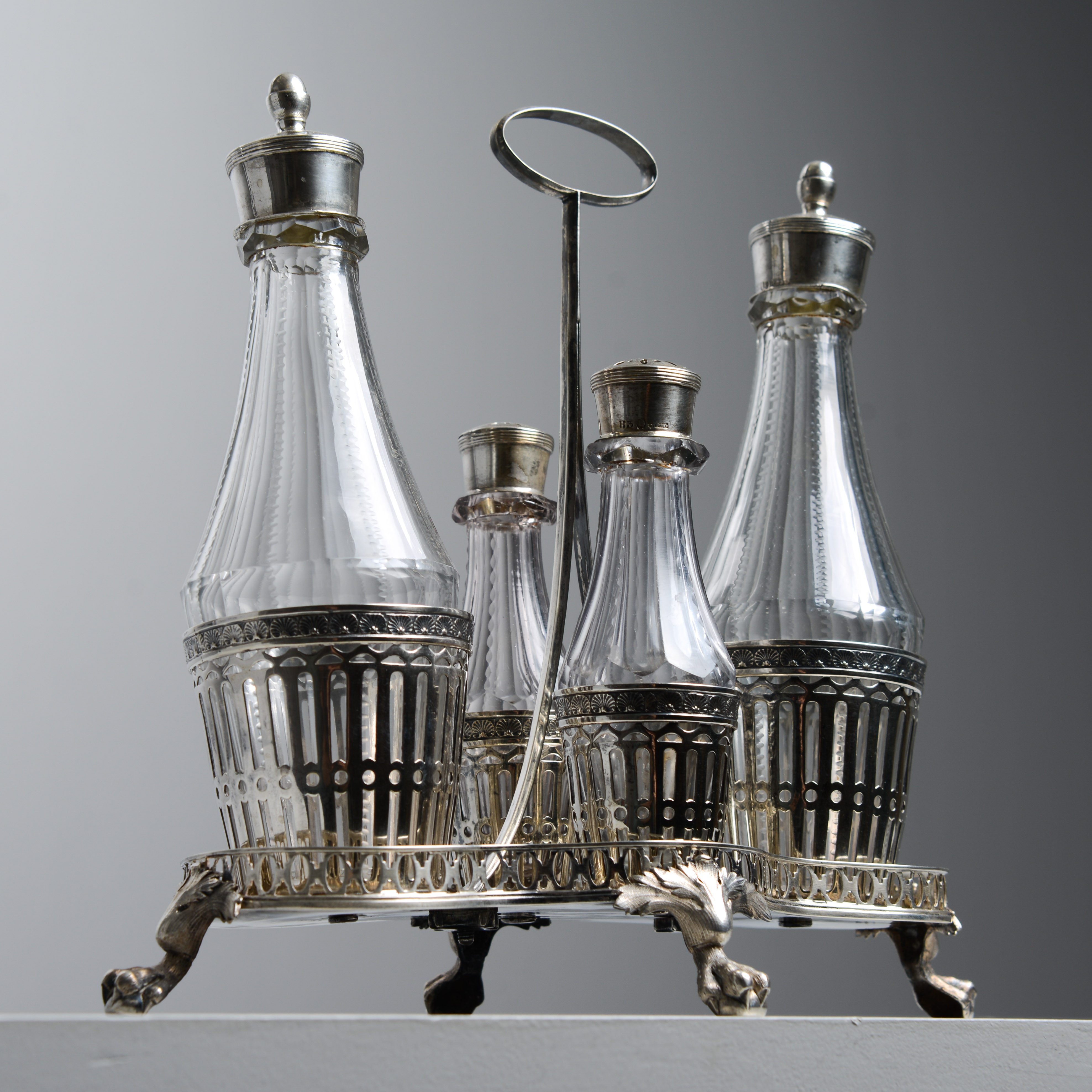 PEHR ZETHELIUS. Bordssurtout, silver, Stockholm, 1795.