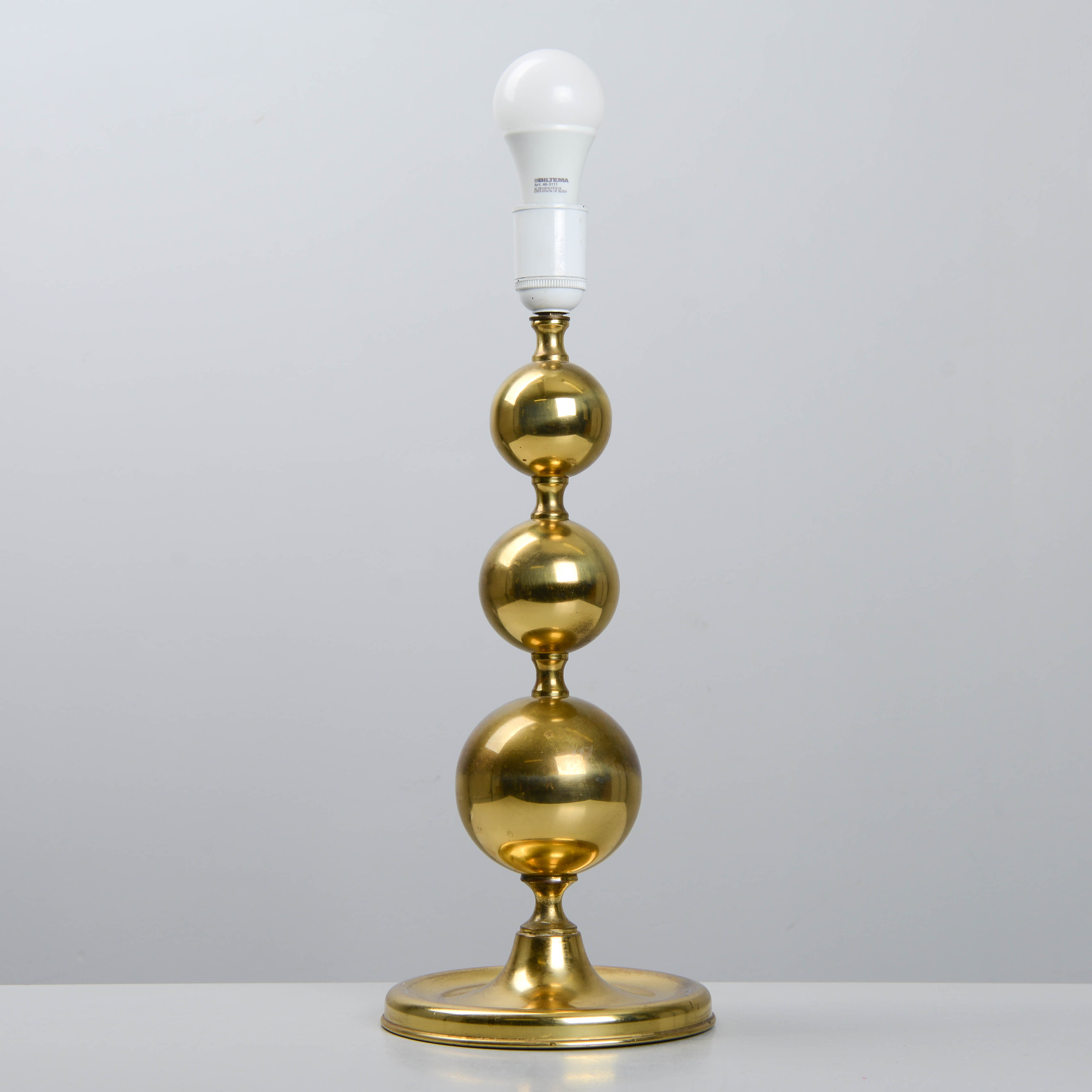 BORDSLAMPA, mässing, 1900-talets andra del.