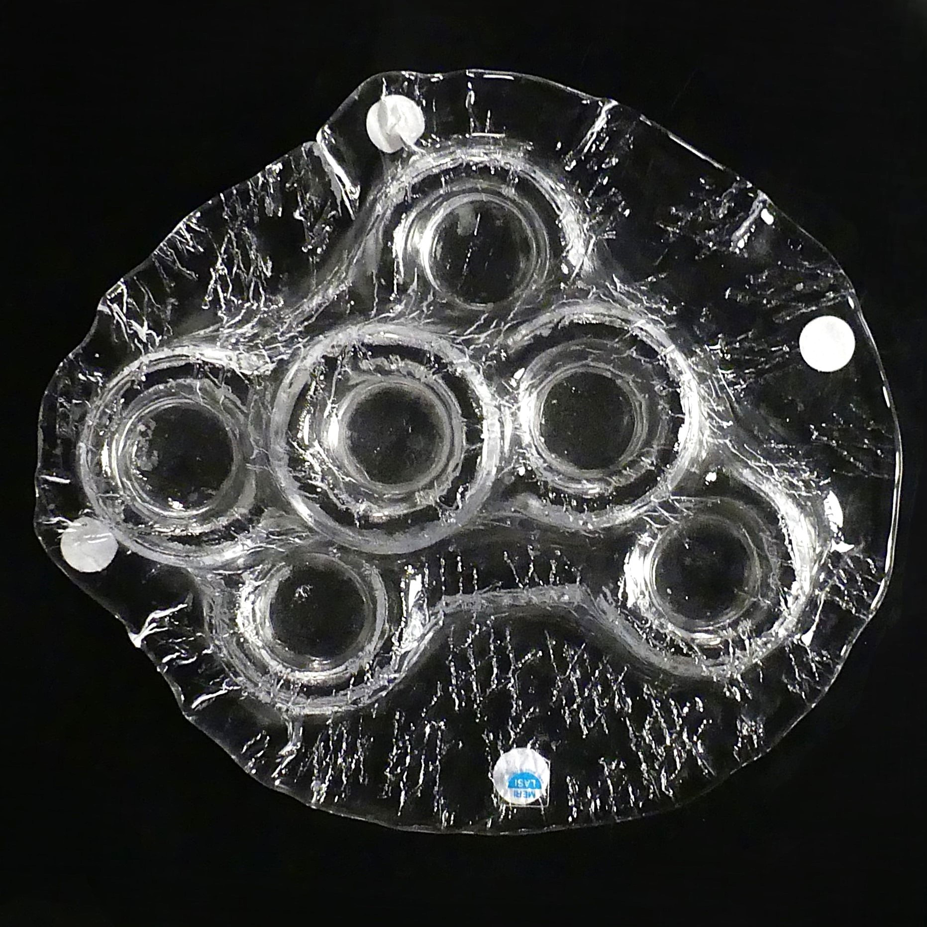 PERTTI KALLIOINEN. ljuslykta, glas, "Vulkan", Meri Lasi Finland.