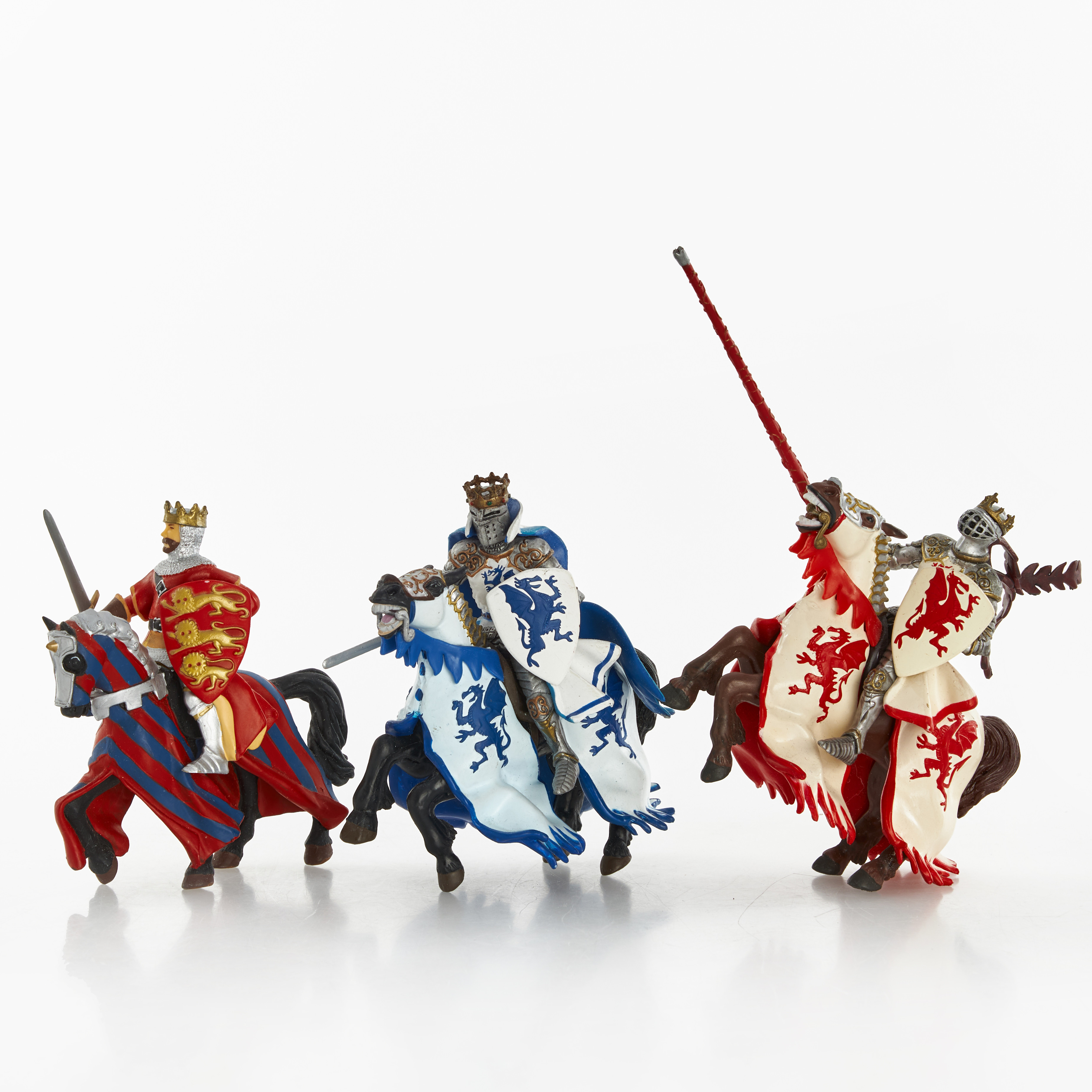 SAMLARFIGURER. Riddare, 16 st, Schleich samt Papo, tidigt 2000-tal, plast.