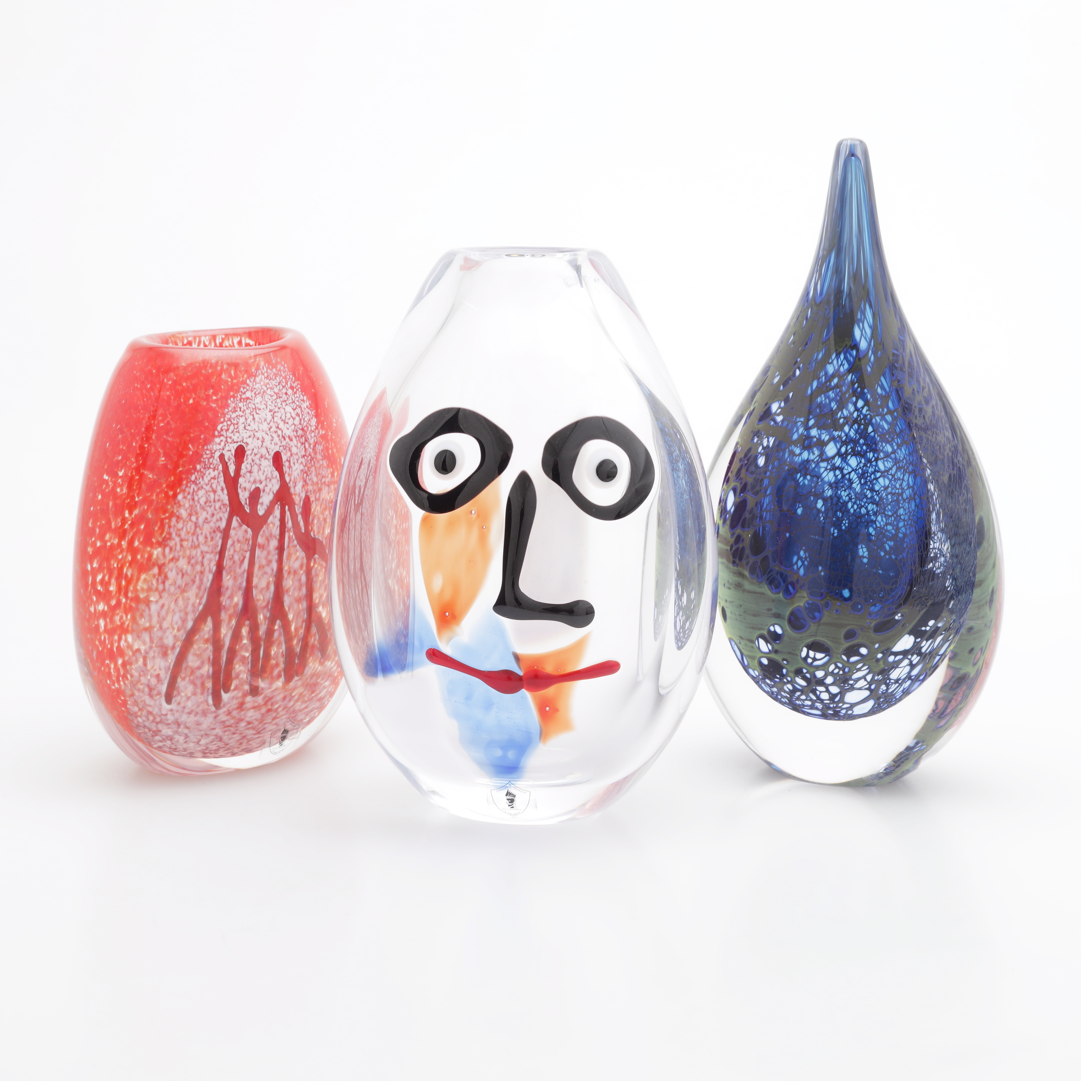 VASER, 3 st, glas, bla Gullaskruf, 2006-2010.