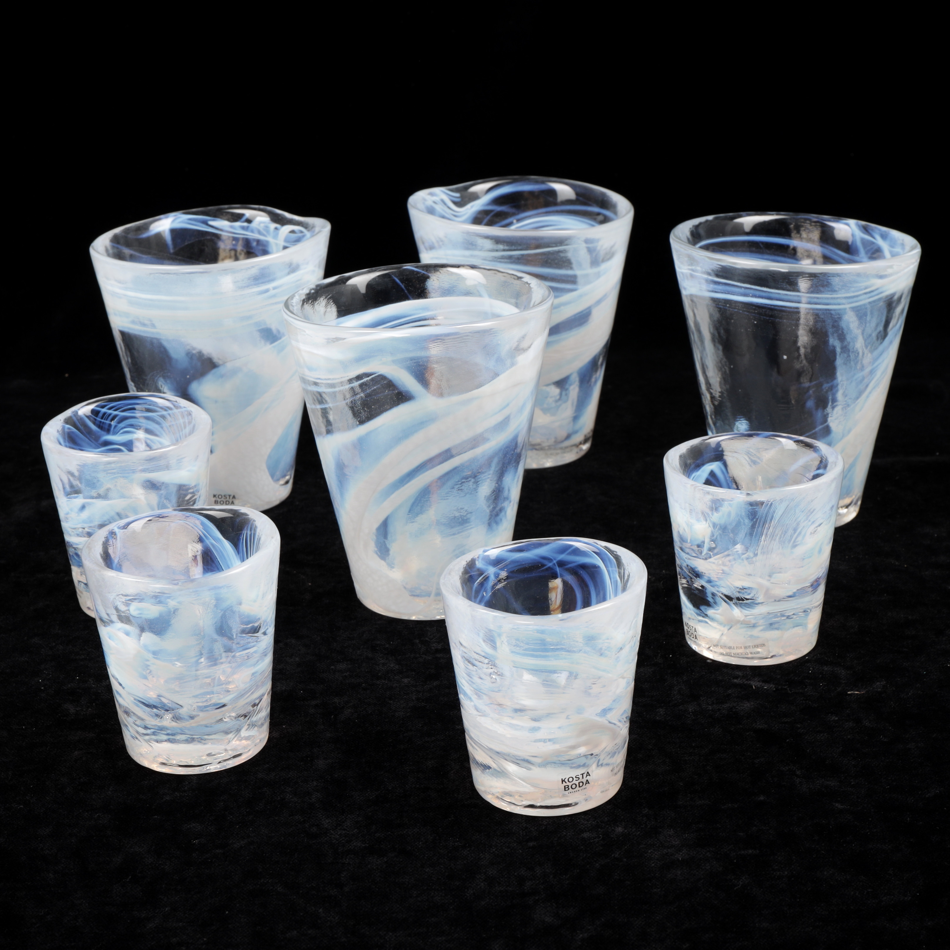 ULRICA HYDMAN-VALLIEN. Glas, 8 st, "Mine", Kosta Boda, 1900/2000-tal.