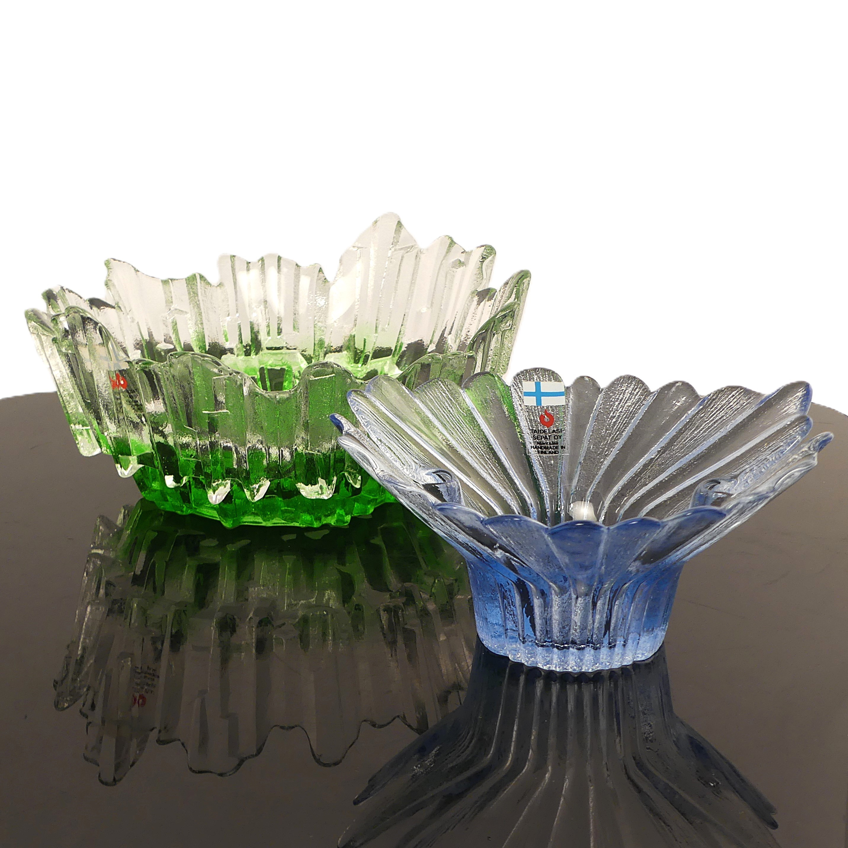 SKÅLAR, glas, två st, Mäntsälä, Finland.