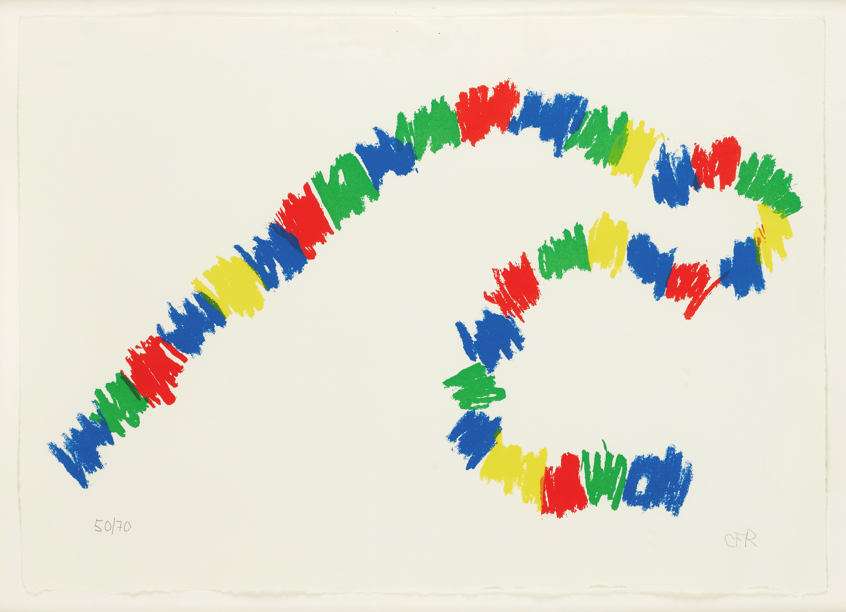 CARL FREDRIK REUTERSWÄRD (1934–2016). Komposition, signerad CFR, litografi.