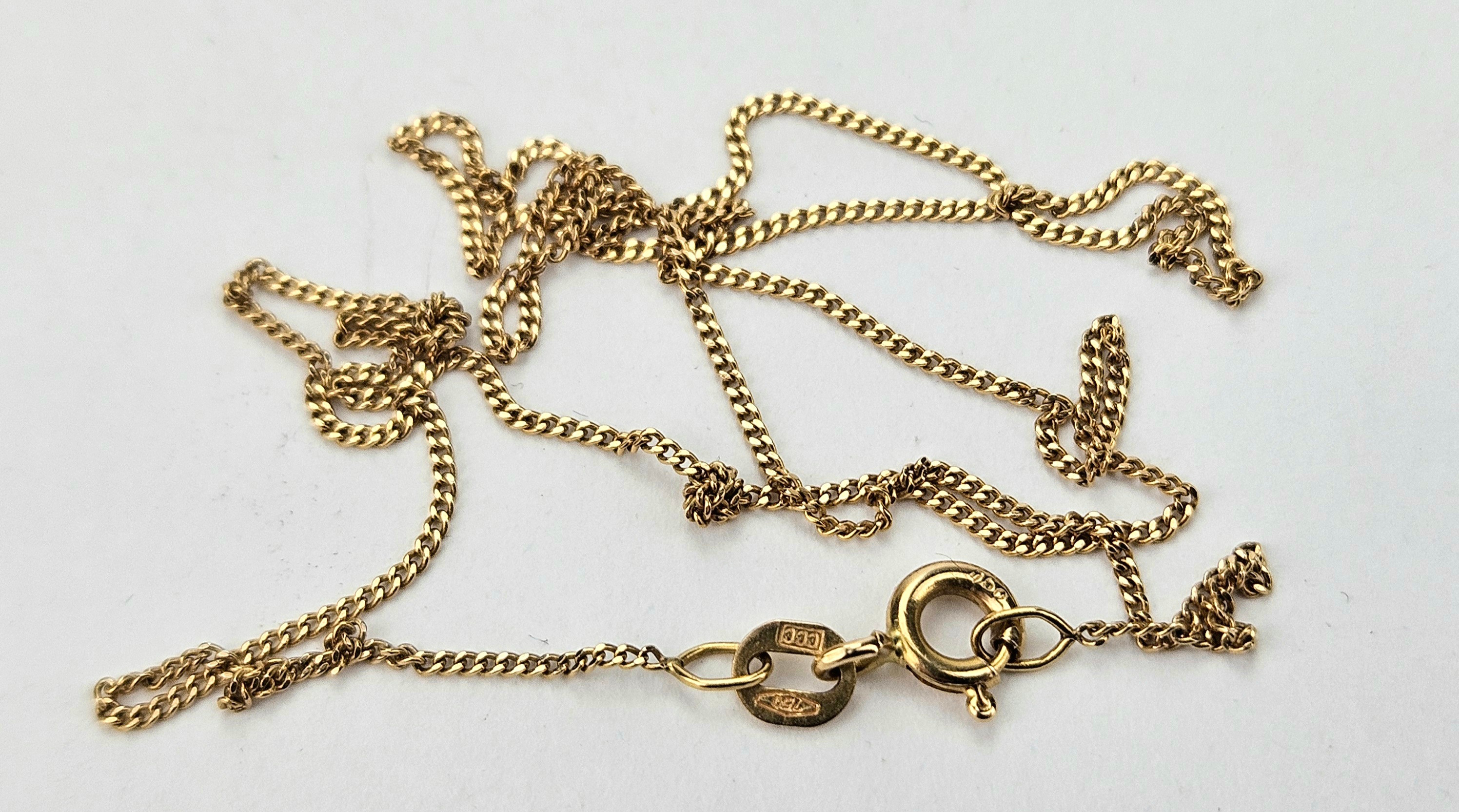 HALSKEDJA, guld, 18K, vikt ca. 1,5 gram.