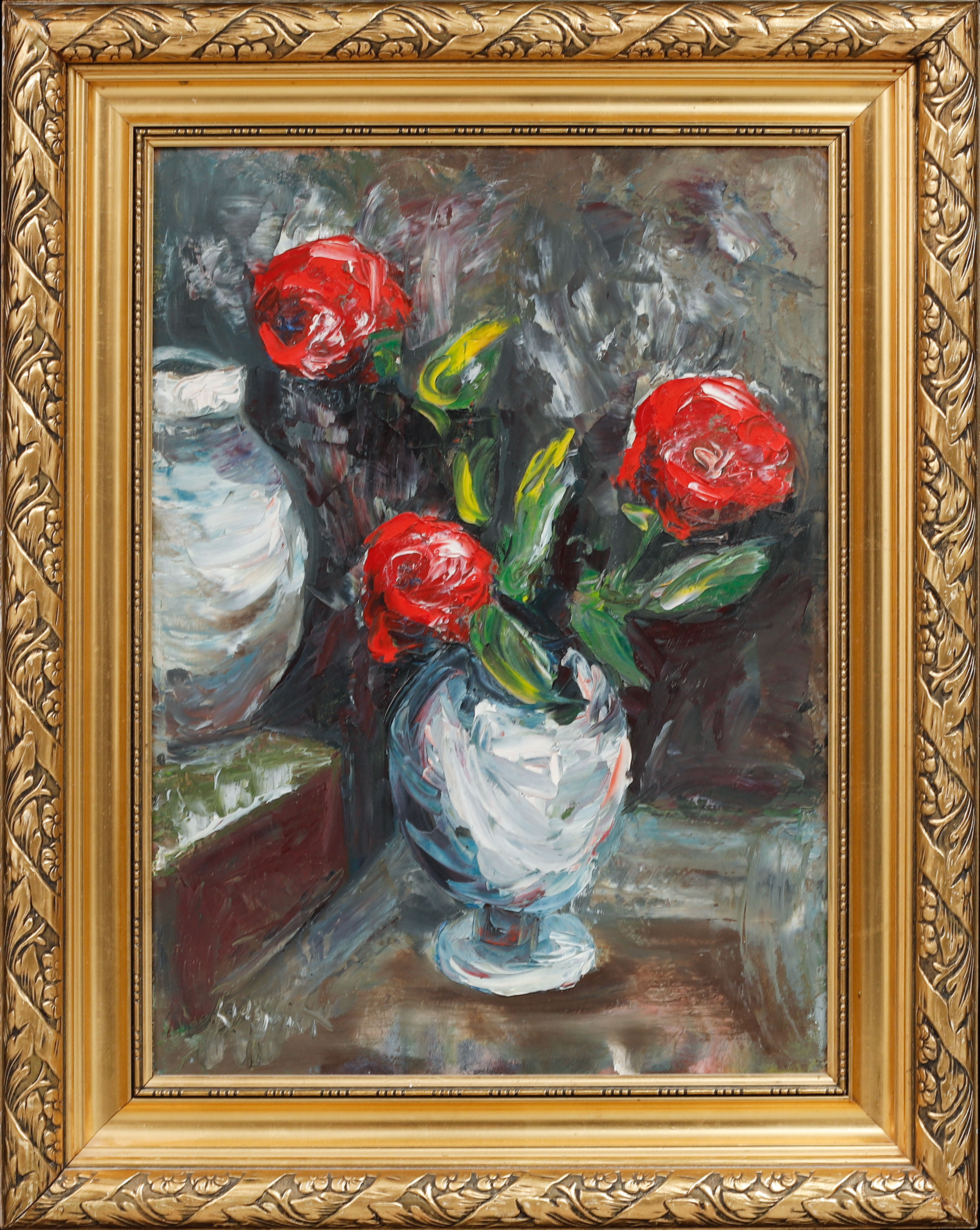 ARNE LIDQVIST. Blomsterstilleben, olja på pannå, signerad.