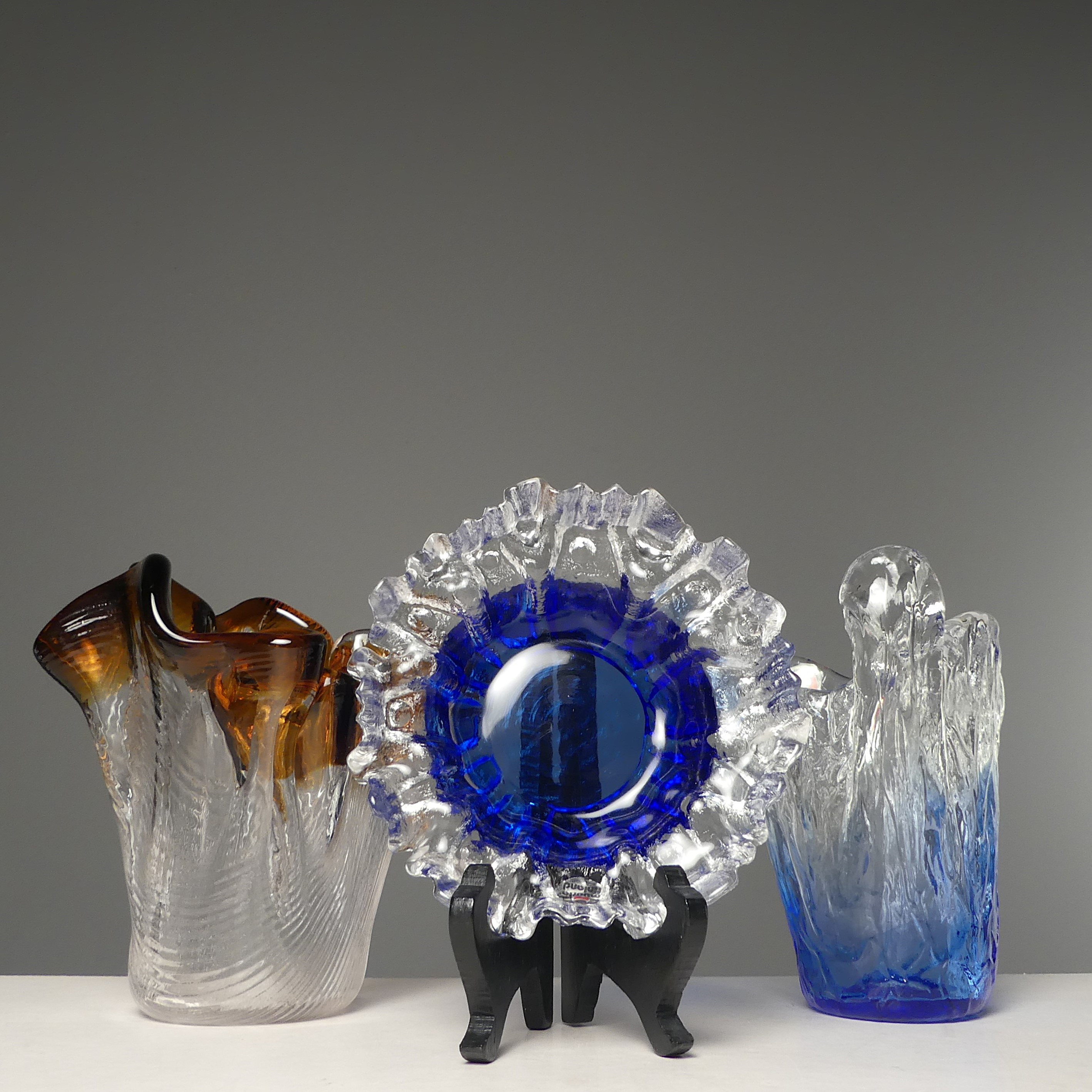 VASER OCH SKÅL, glas, 3 delar, Muurla och Art Lasi, Finland.