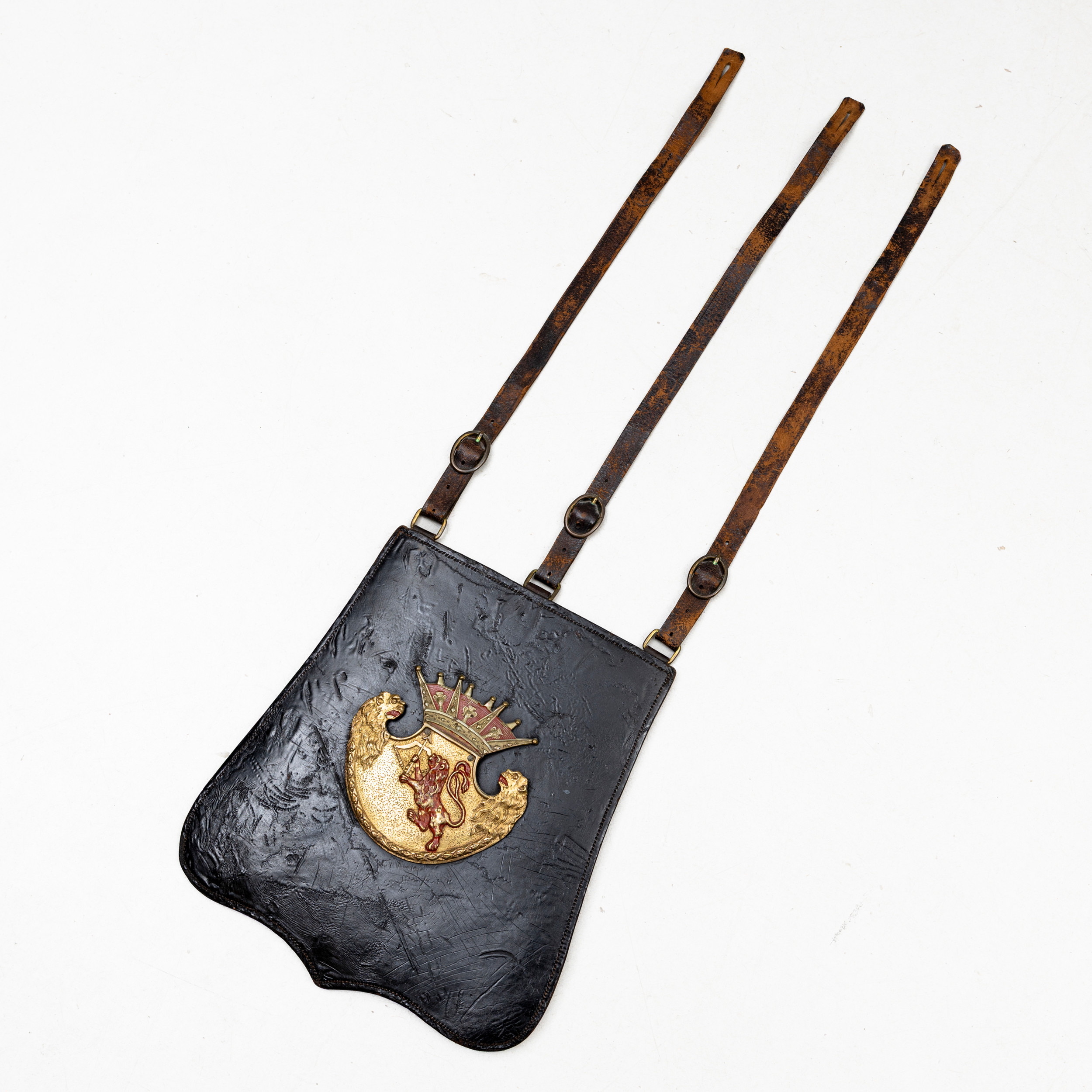 SABELTASKA med remmar, svensk, Smålands husarregemente, 1800-tal.