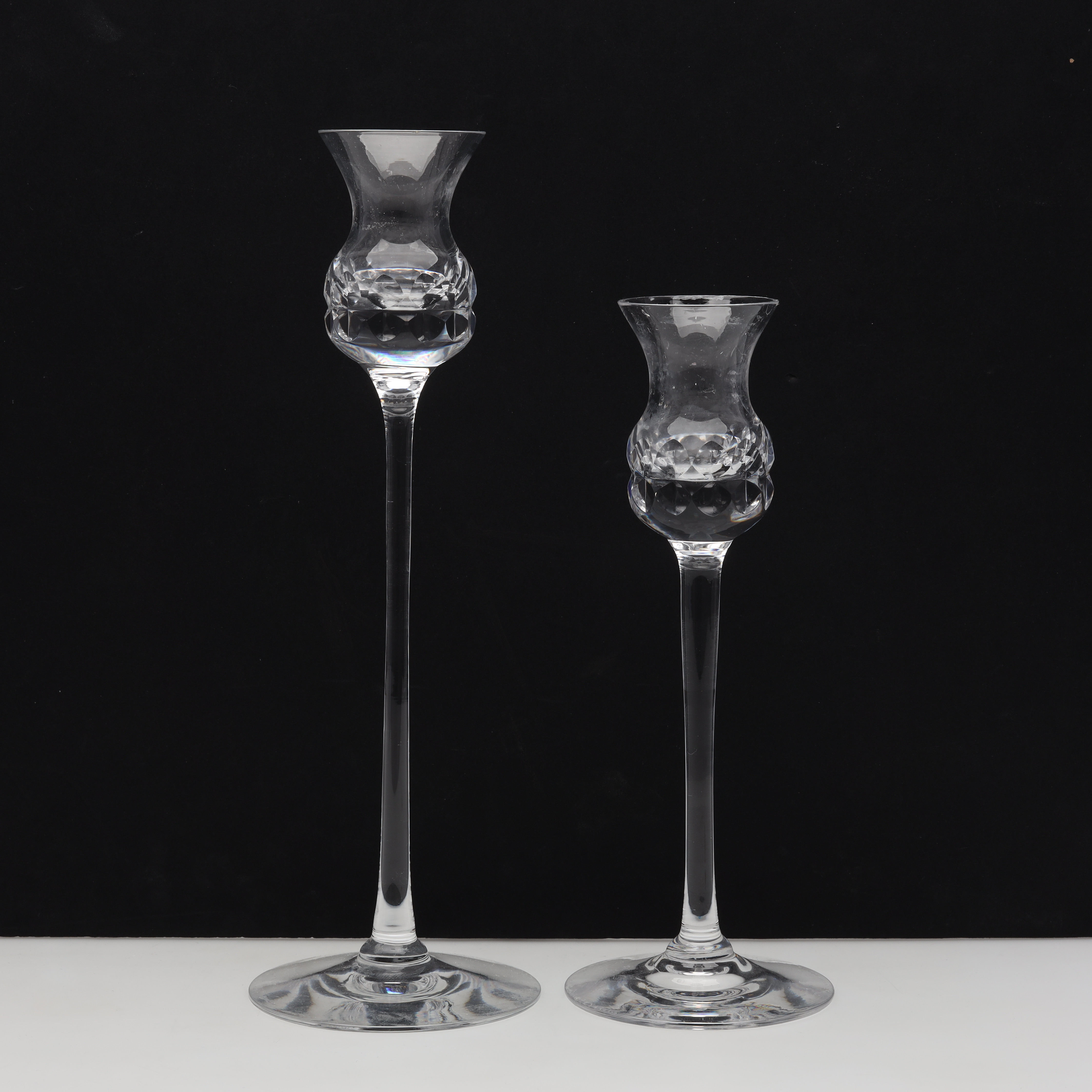 GÖRAN WÄRFF. LJUSSTAKAR 2 st "Prince" Kosta Boda.