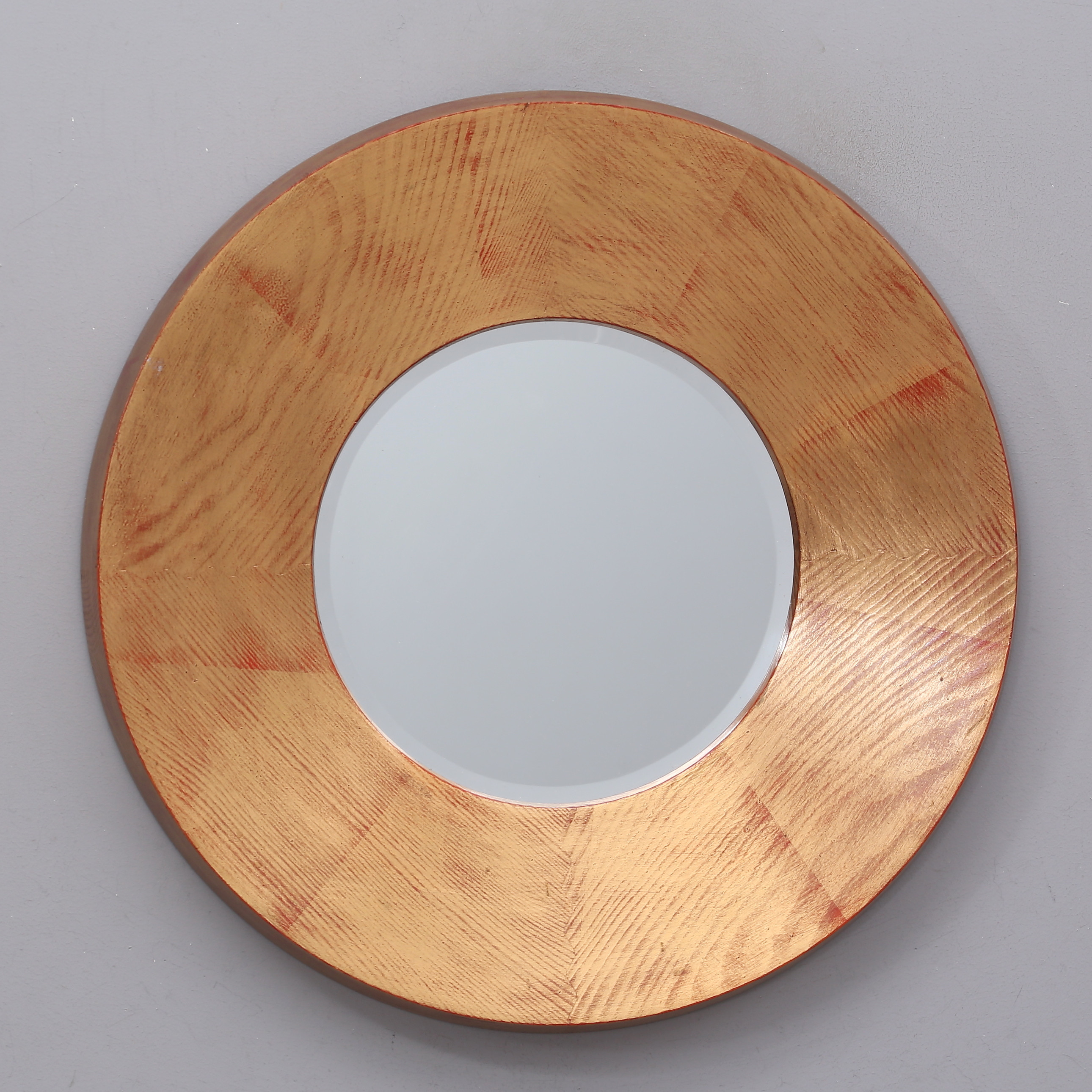 SPEGEL, bemålat furu, fasettslipat glas, 1970-tal.