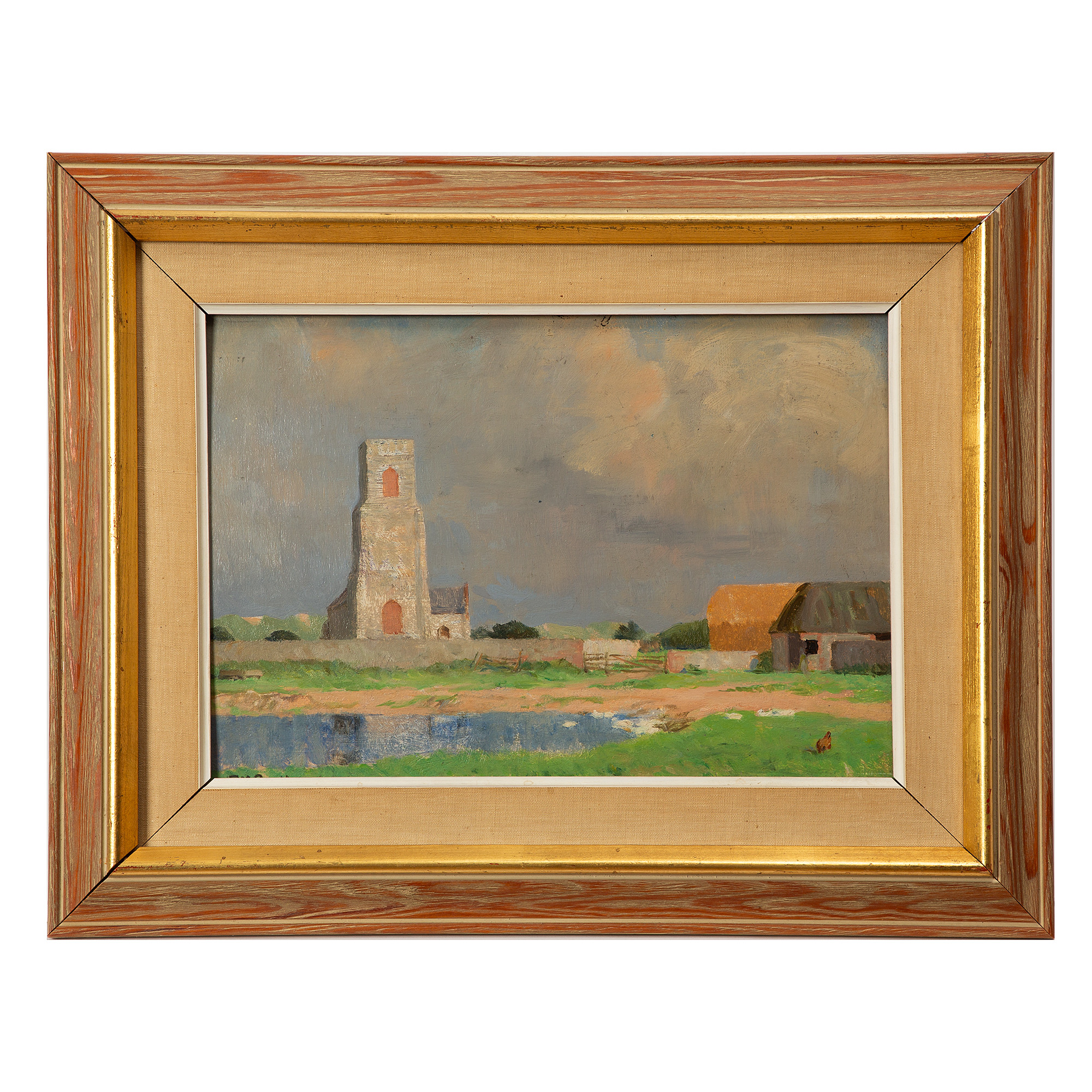 Thomas Martine Ronaldson. Olja på pannå, signerad.