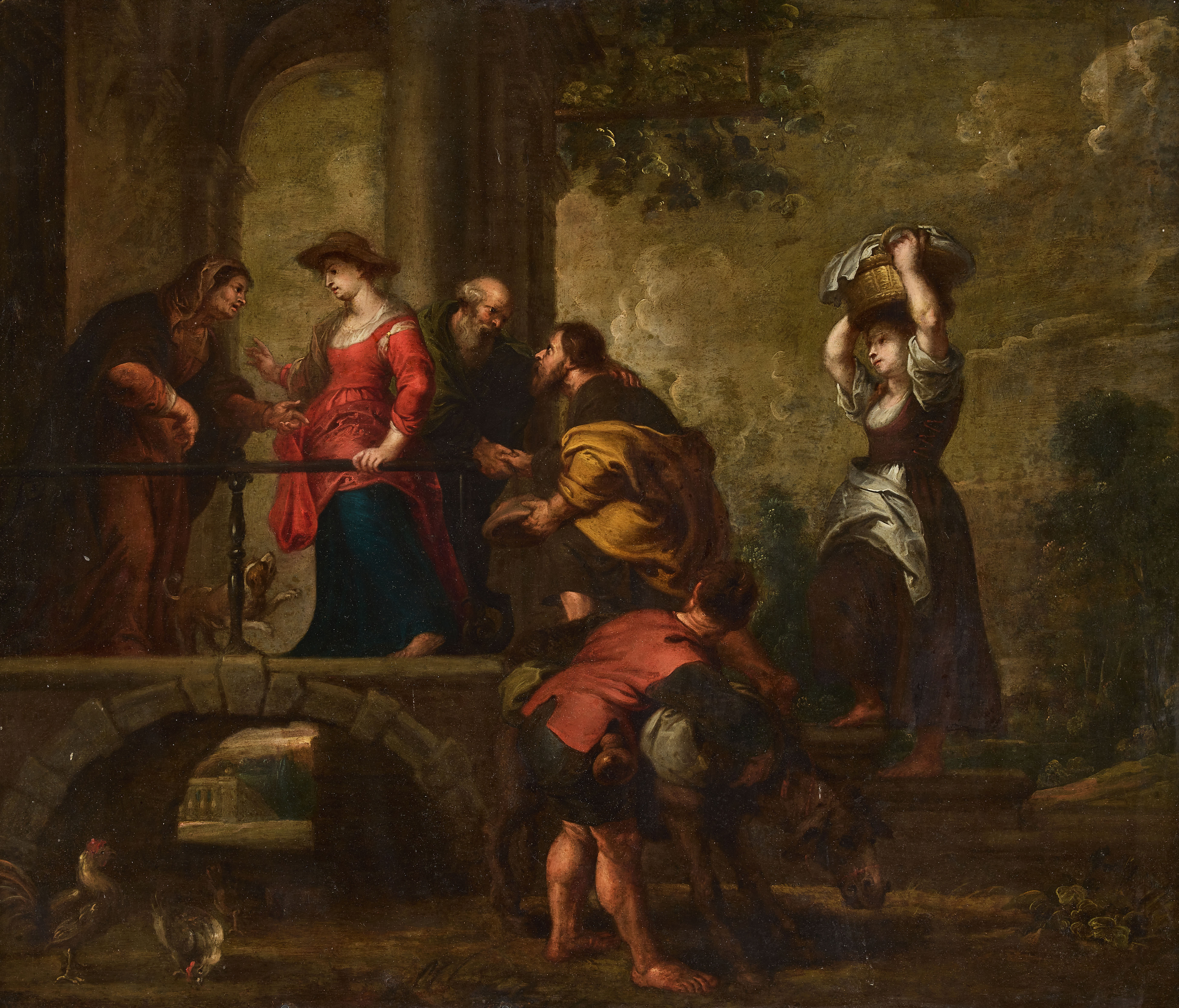 WILLEM VAN HERP (ANTWERP 1614-1677). Circle of. The Visitation.