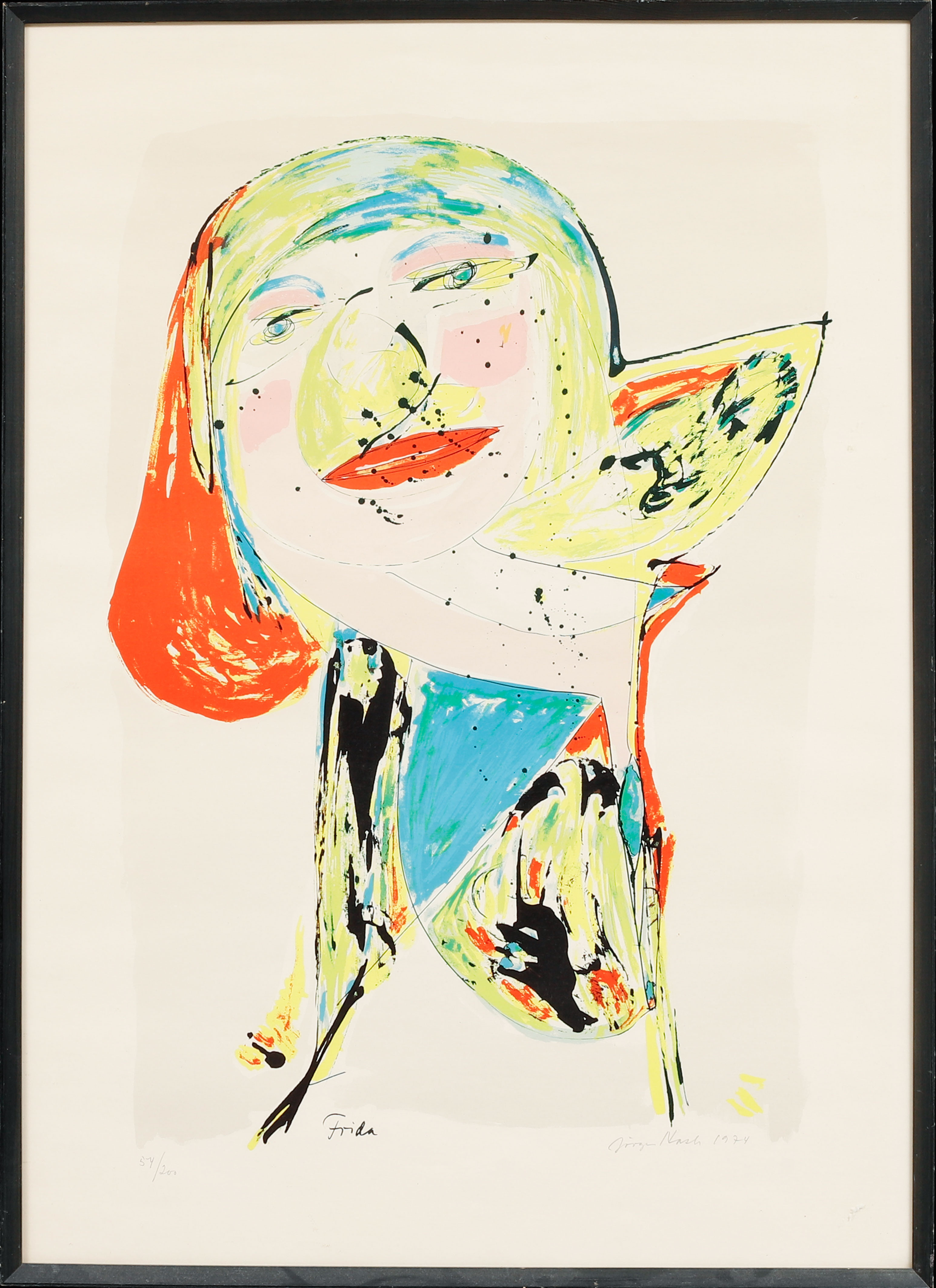 JÖRGEN NASH. "Frida", färglitografi, signerad och numrerad 54/200.