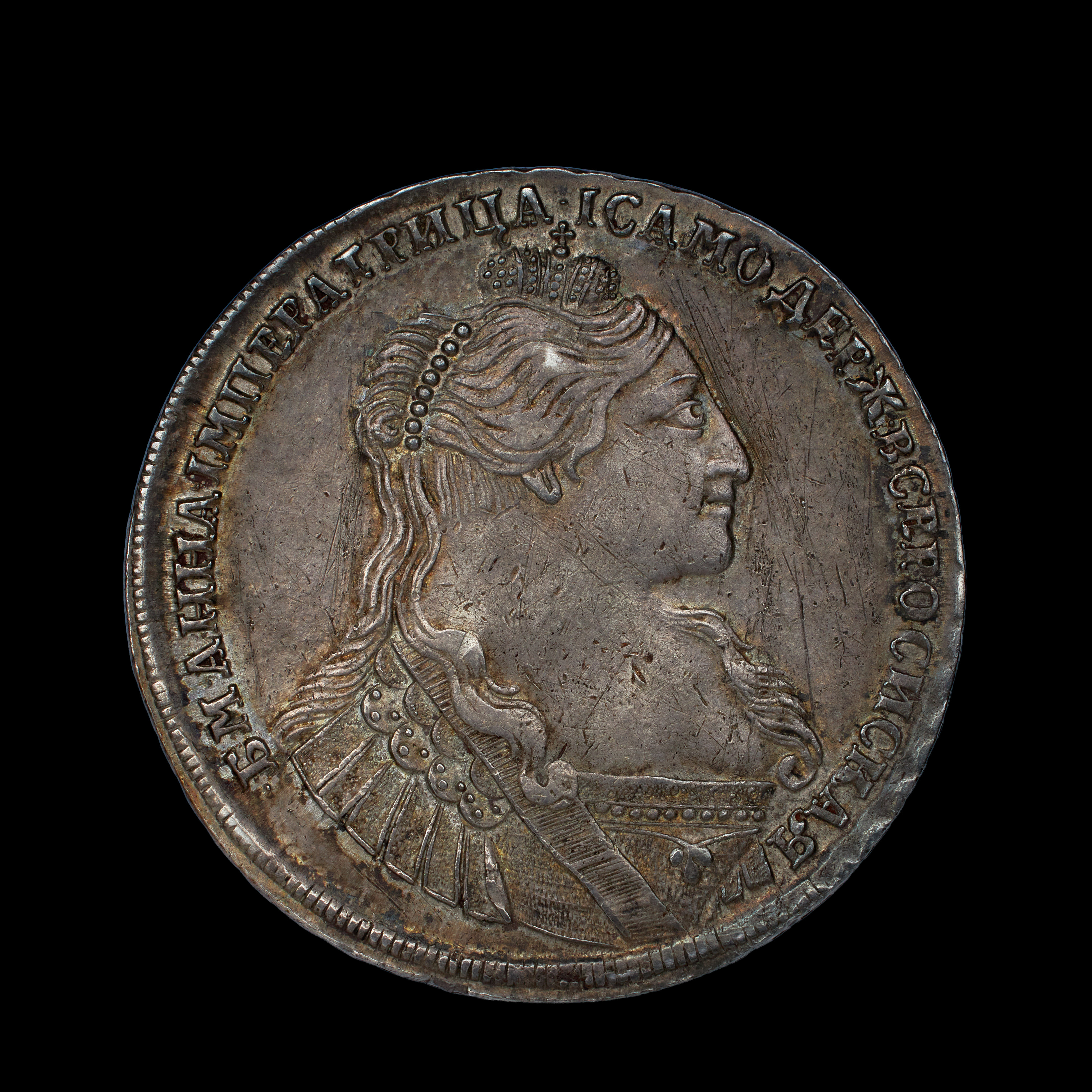SILVERMYNT, Ryssland, Anna Ivanova, rubel, ca 1730-tal.