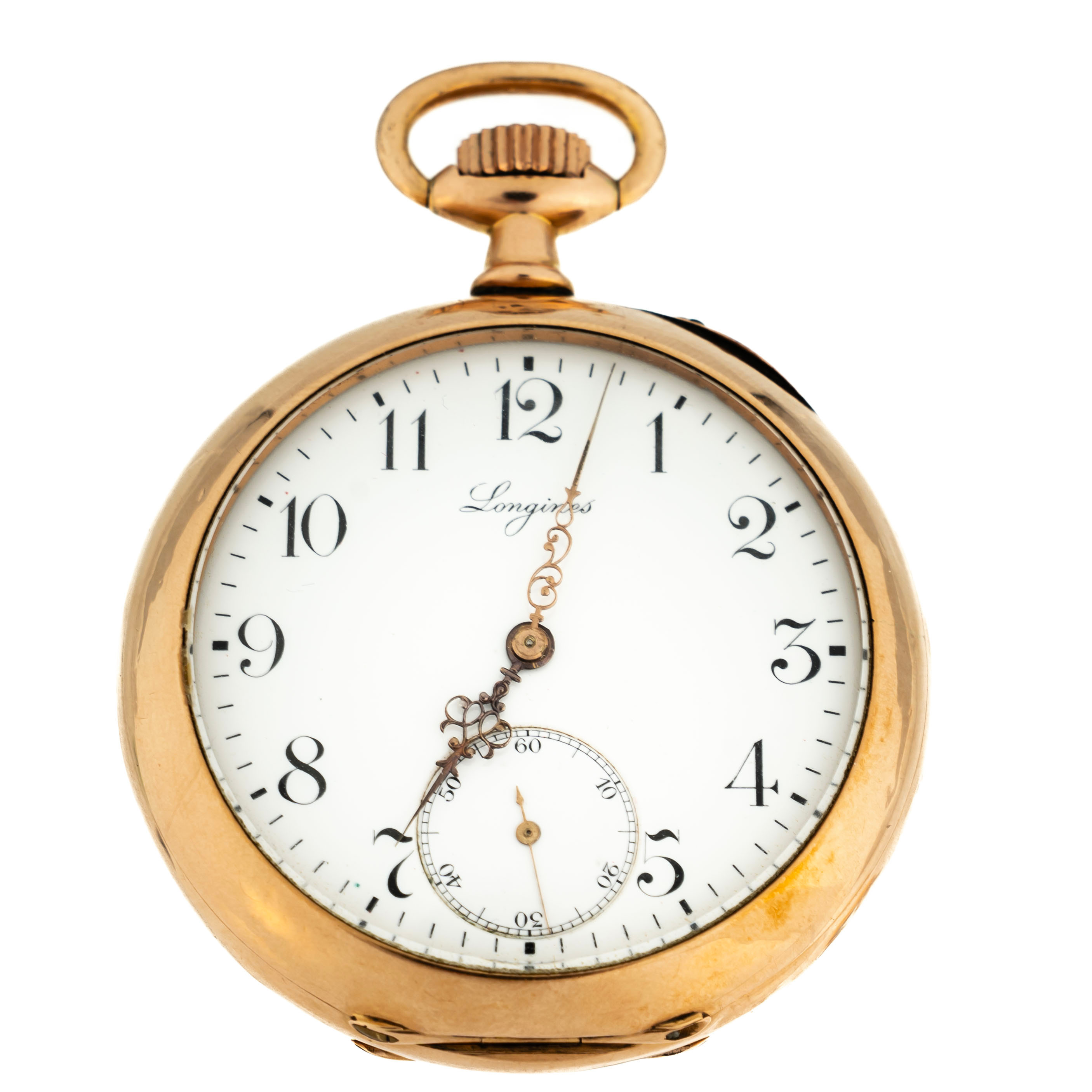 LONGINES. Fickur 14K Guld, Paris 1876.
