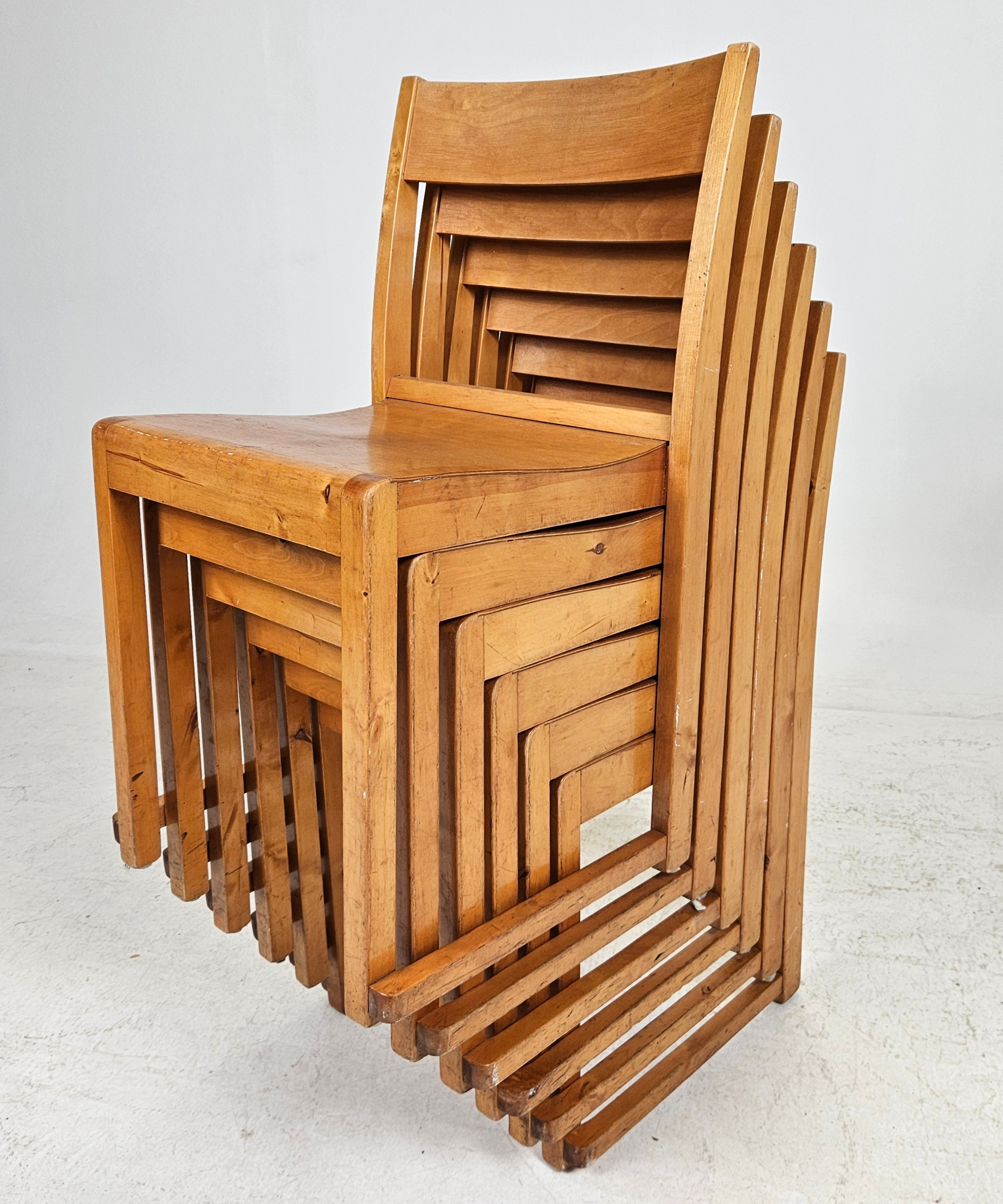 SVEN  MARKELIUS. Stolar, 6 st, "Orkesterstolen".