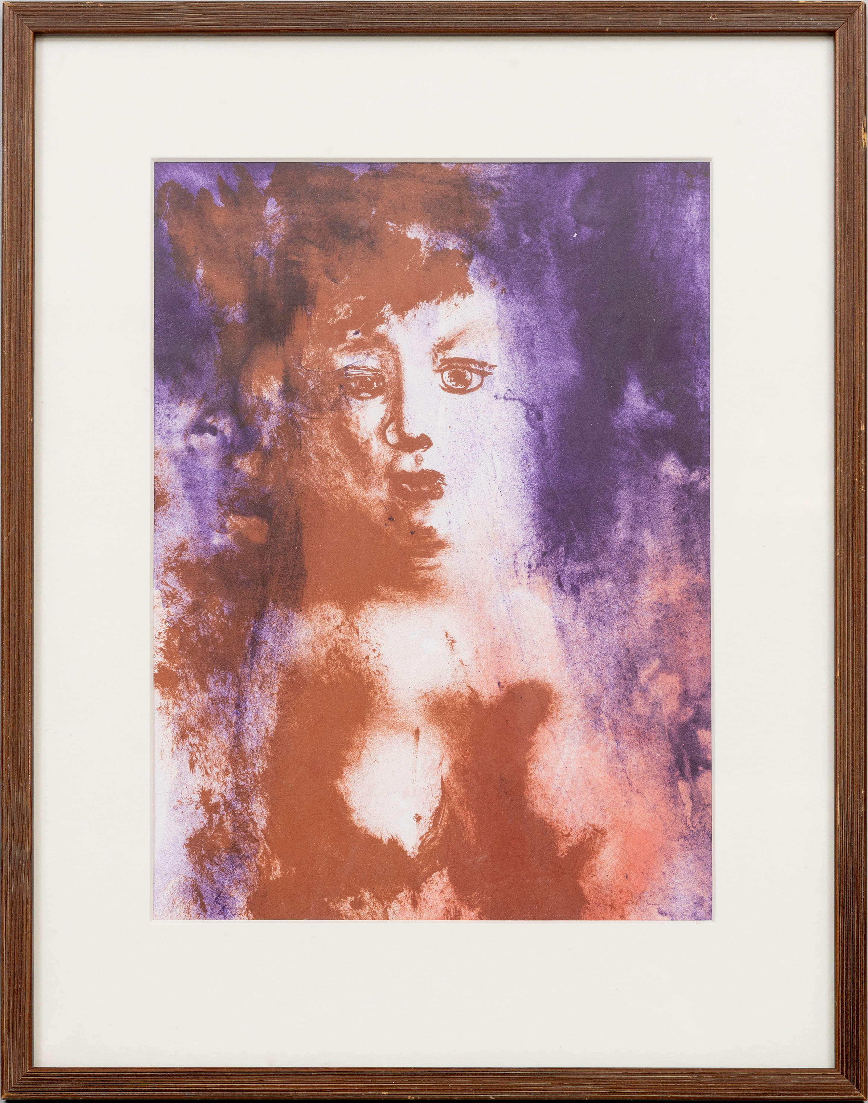 PETER DAHL. Kvinna, färglitografi, stämplad a tergo Galeri Aix, osignerad färglitografi av Peter Dahl 1987.