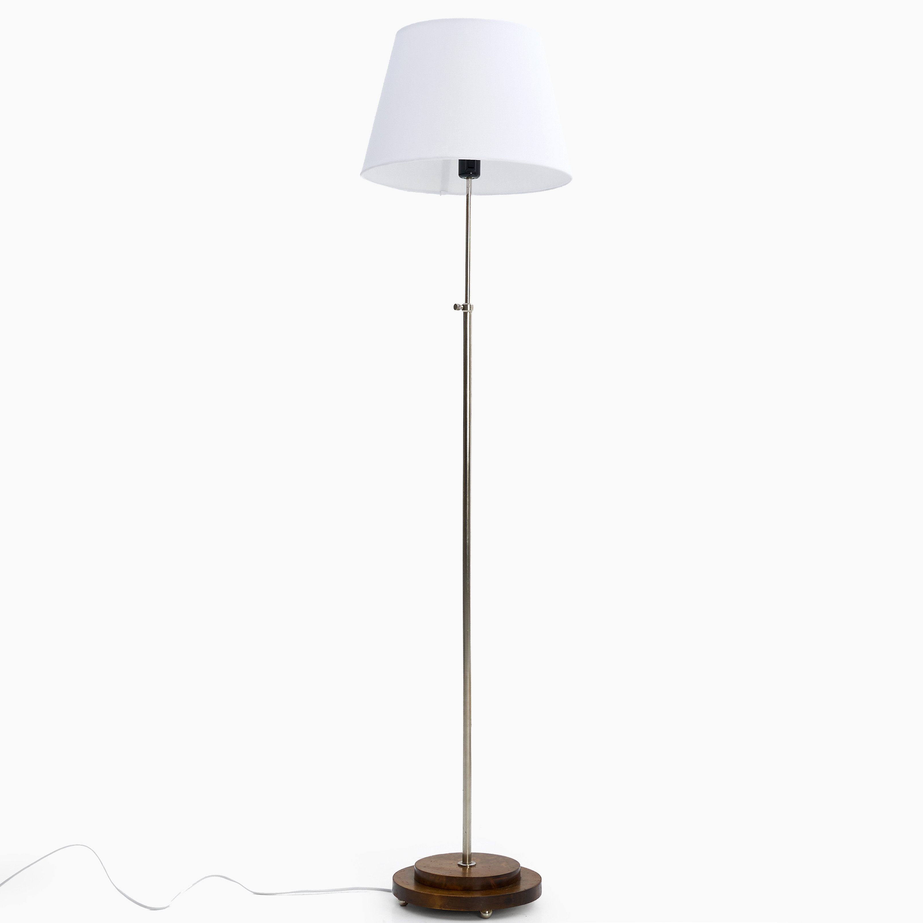 GOLVARMATUR, Swedish Modern, 1940-tal, krom, fot i bonad björk.