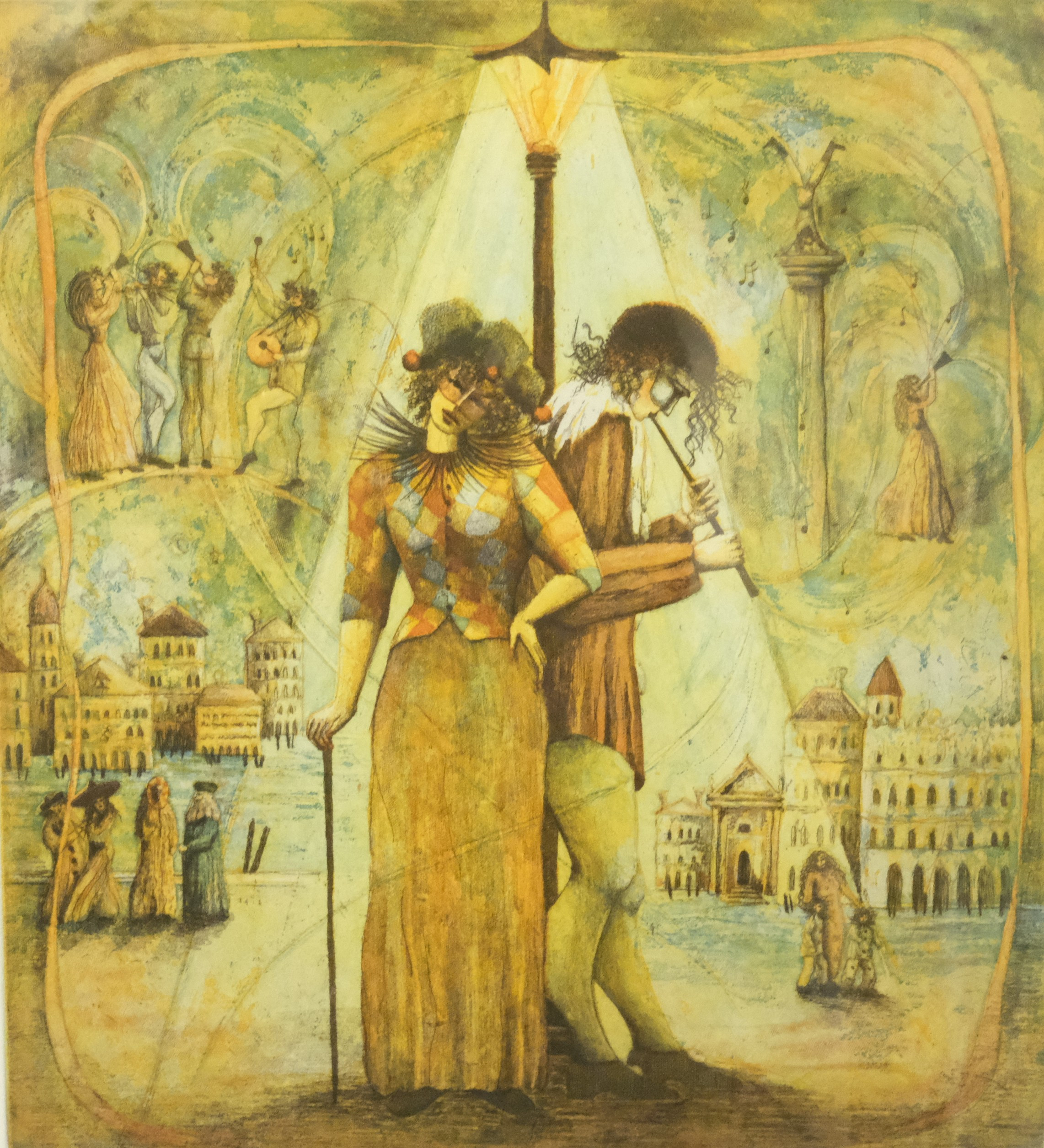 IRENE JARZ. FÄRGETSNING, "VENEZIANSKA LEKAR III".