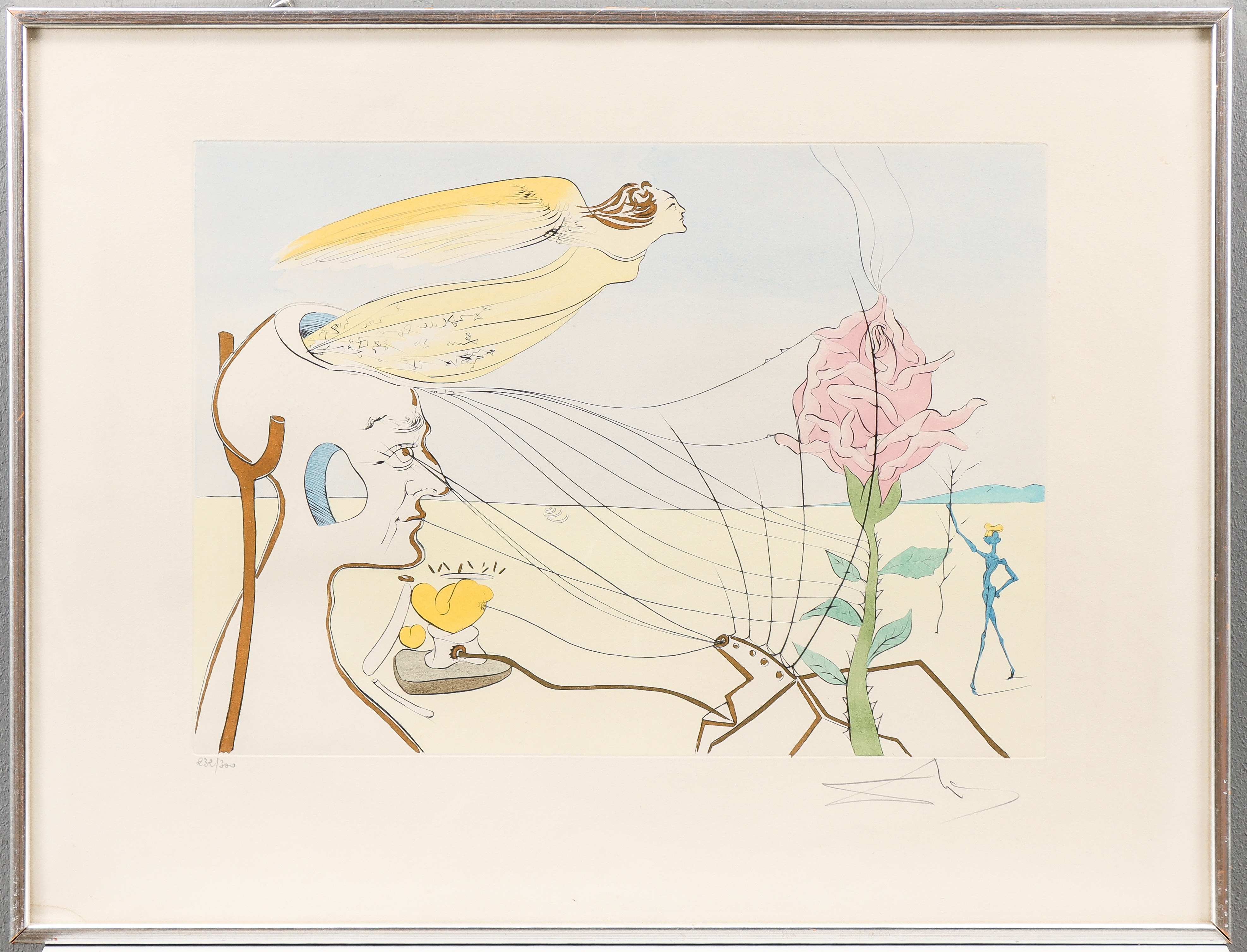 SALVADOR DALÍ. "The Dream (La Rose)".